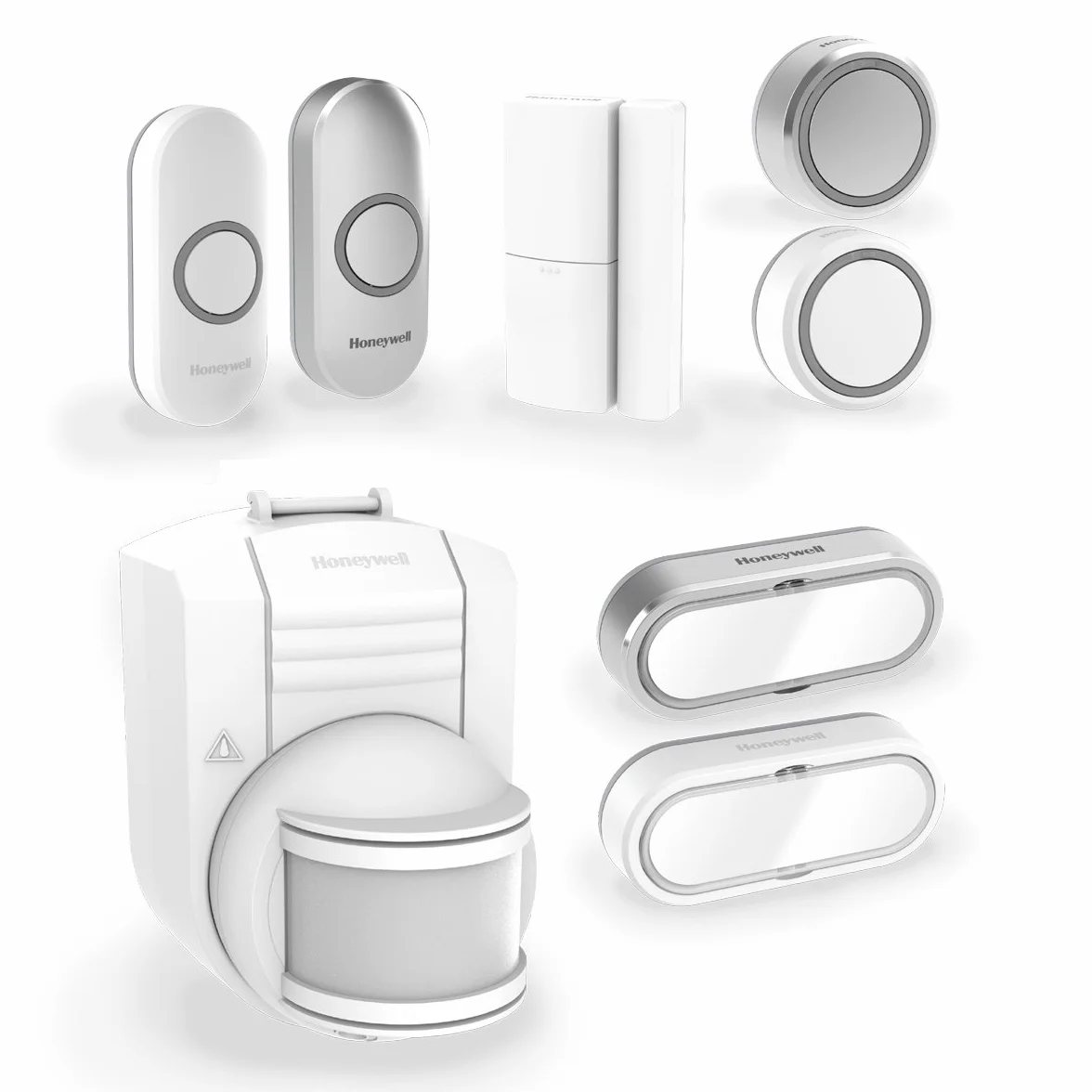 Honeywell Home DC515SP2 Serie 5 kompaktowy dzwonek LED z przyciskiem dzwonka, biały/szary