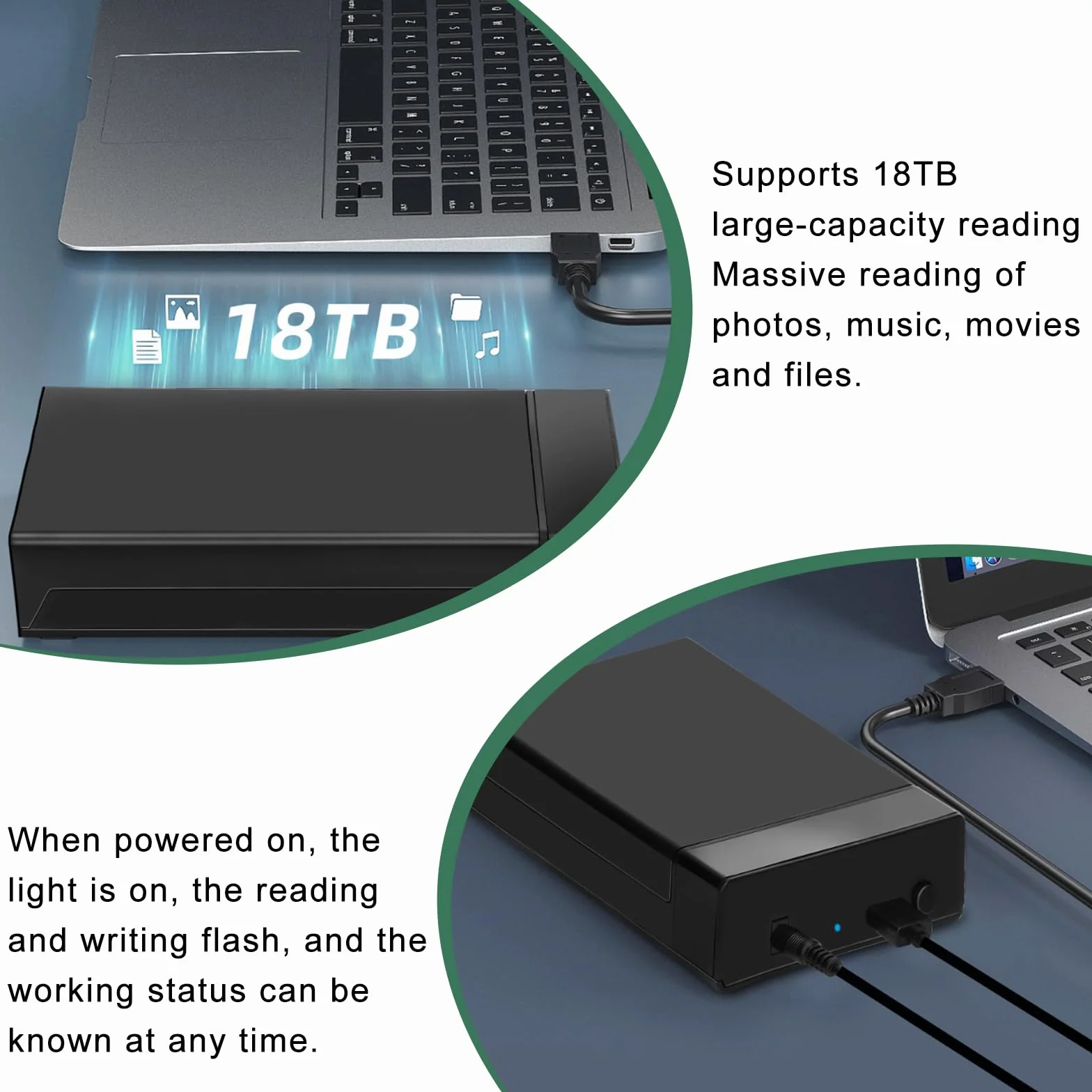 Stacja dokująca do dysków twardych SATA HDD/SSD 2,5/3,5 cala USB 3.0 UASP 5 Gbps