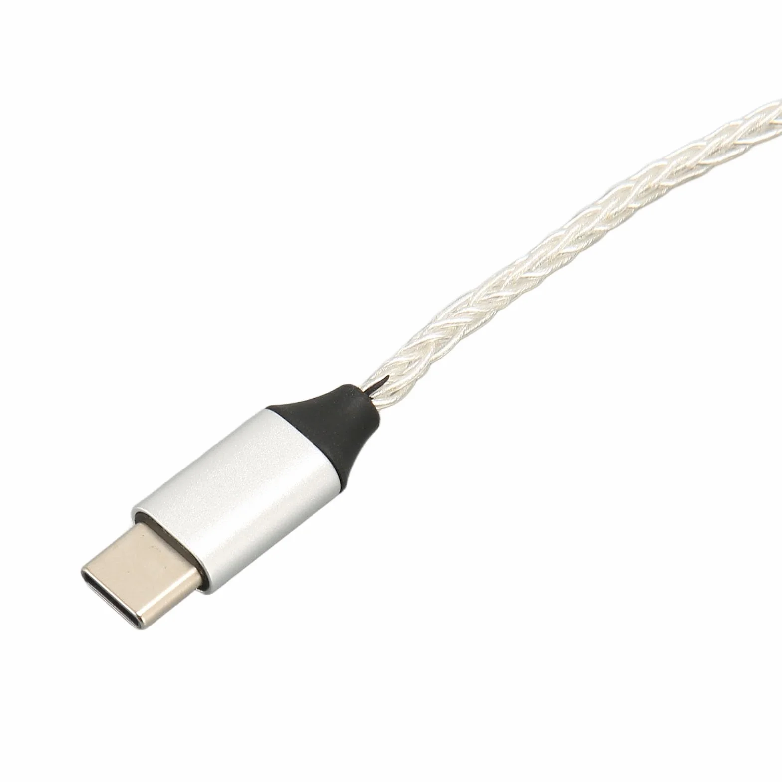 Kabel Słuchawkowy Typu C do MMCX z Mikrofonem, Beztlenowy Miedziany, do SE215 SE315 SE535 SE846 UE900, Biały, 3.9ft
