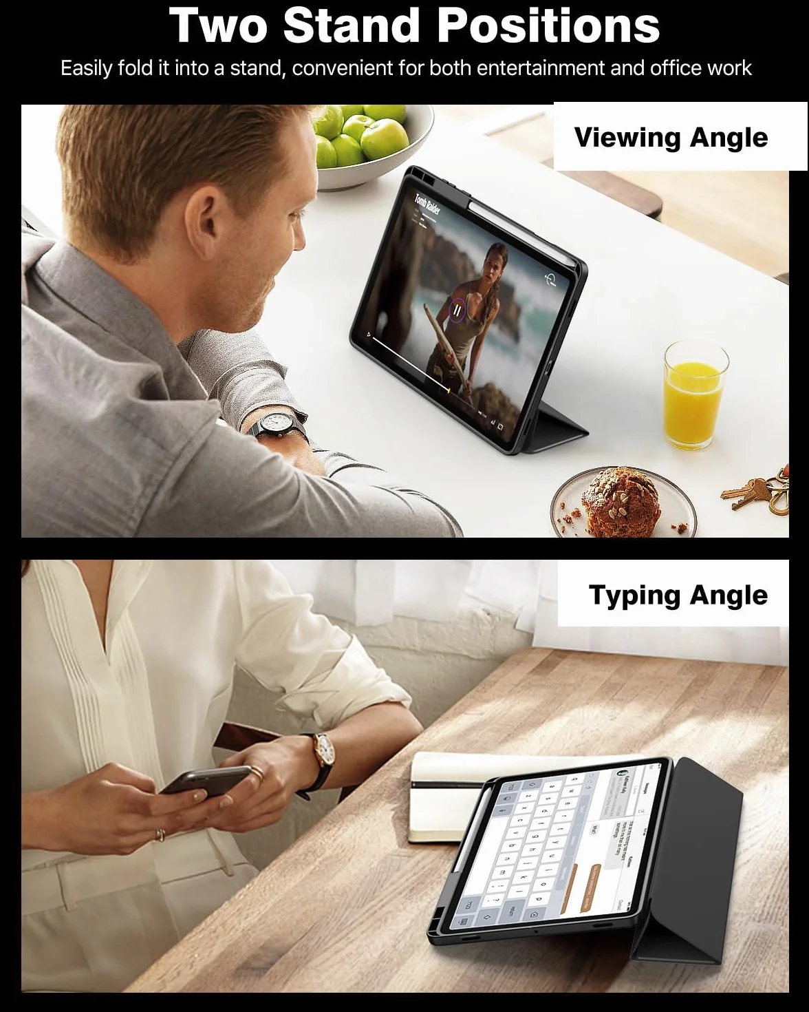 TiMOVO Etui do Samsung Galaxy Tab S11 11" 2025 SM-X730/X736B z uchwytem na S Pen, czarne