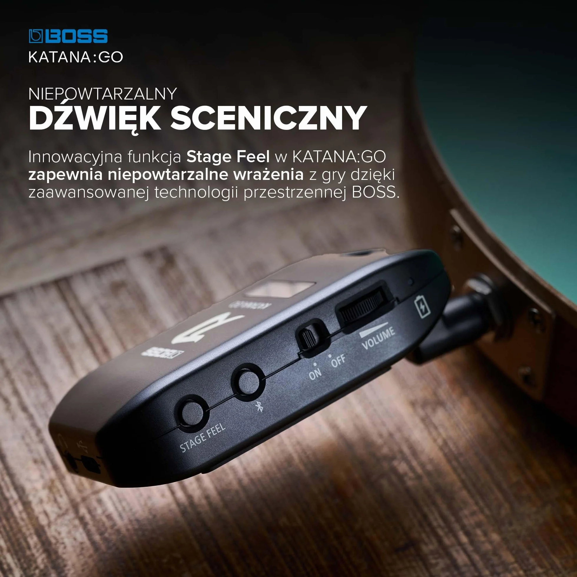 BOSS KATANA:GO - Osobisty Wzmacniacz Słuchawkowy do Gitary i Basu - Gotowe do Grania Dźwięki ze Wzmacniaczy Katana - Zaawansowana Technologia Przestrzenna