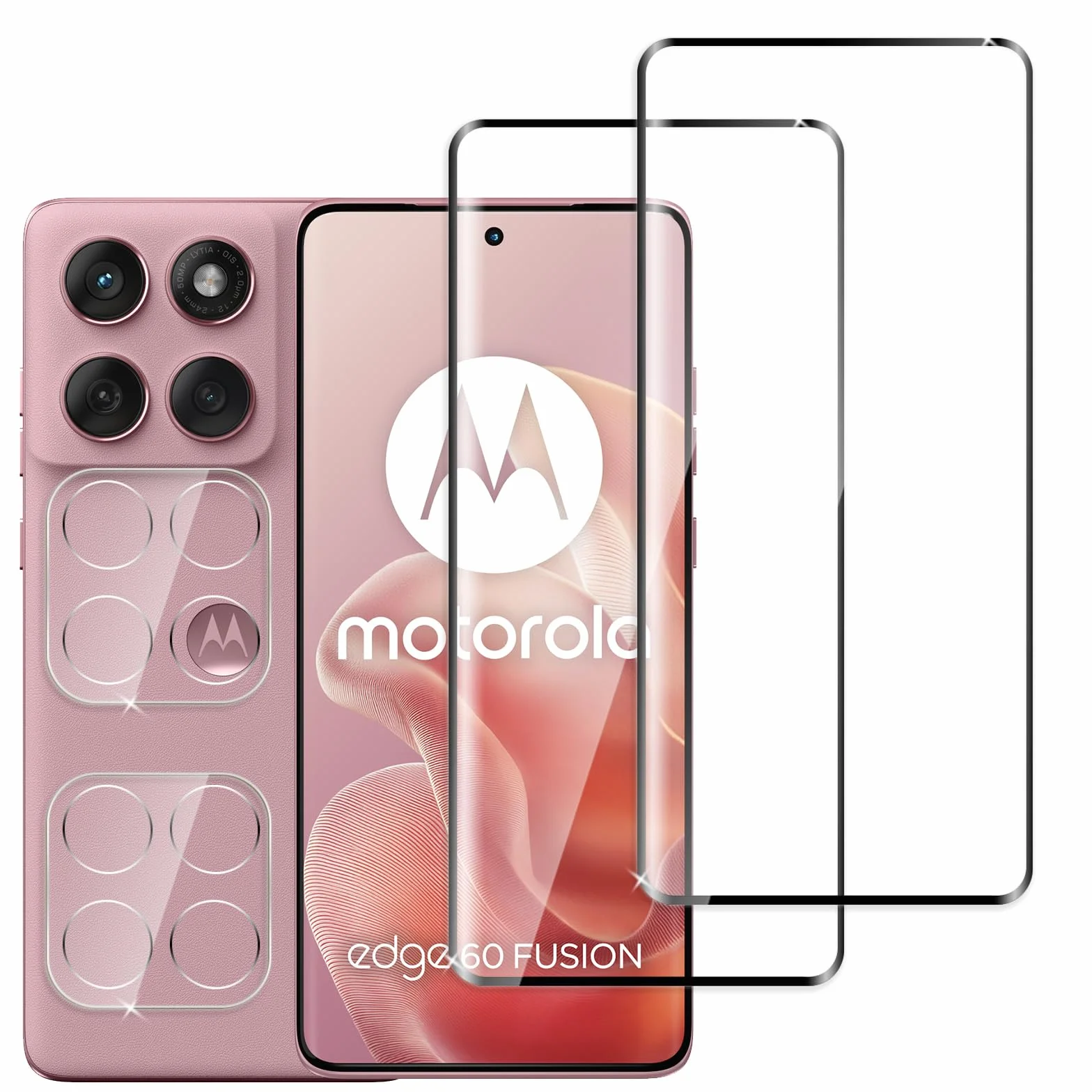 Szkło ochronne do Motorola Moto Edge 60 Fusion, pełne pokrycie 3D, twardość 9H, HD, odporne na olej i odciski palców