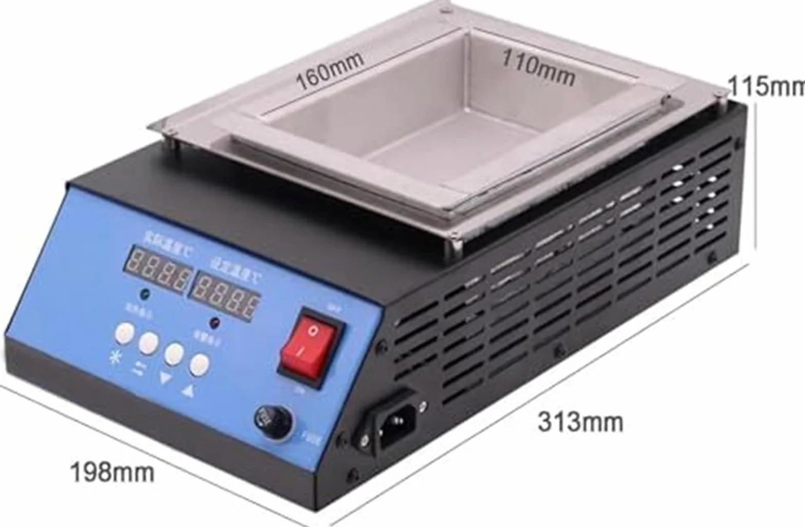 Piec do topienia lutowniczego z szerokim zakresem temperatur 30-400 ° C, 5700 g bezołowiowy tygiel cynowy tytanowy, szybko nagrzewany elektryczny piec do lutowania