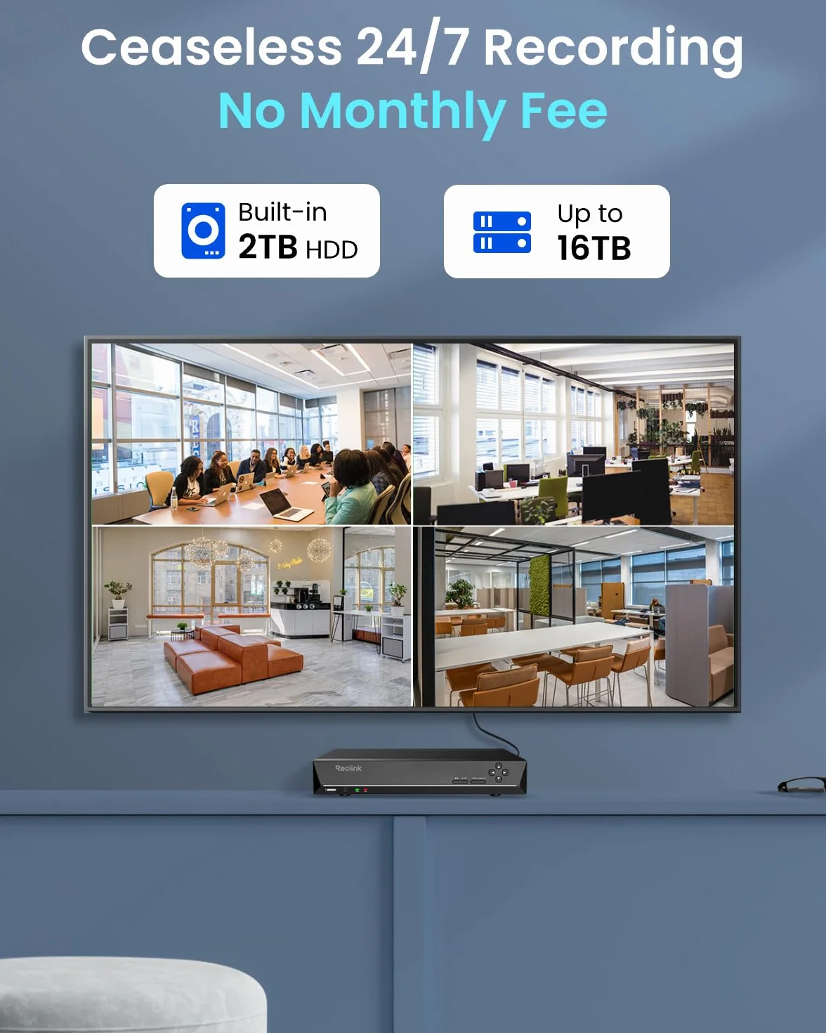 System bezpieczeństwa Reolink 12 MP z wyszukiwaniem wideo AI, detekcją osób/pojazdów/zwierząt, ochroną obwodową, kolorowym i podczerwonym noktowizorem, 2-drożnym audio, nagrywaniem 24/7, RLK8-1200D4-A