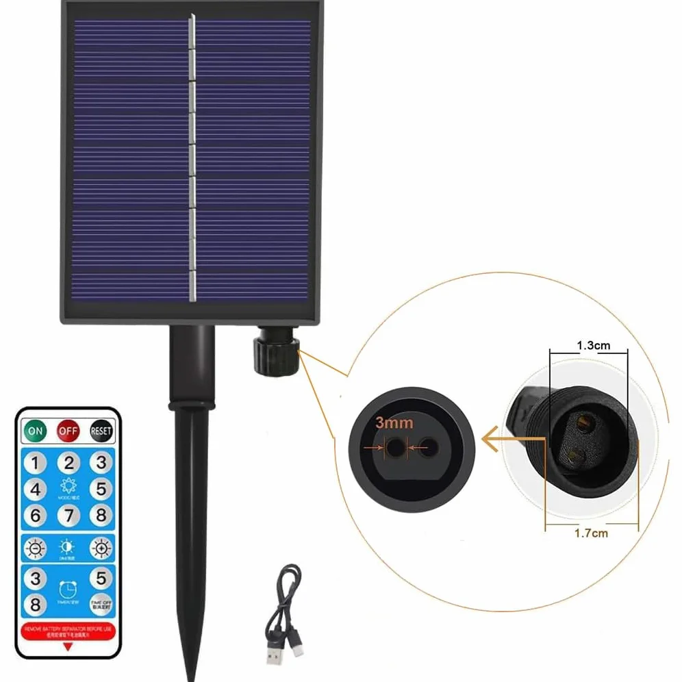 Zestaw modułów solarnych 1200 mAh, panel baterii litowej do łańcucha świetlnego LED 3,7 V, 24 V, ładowanie prądem stałym, łatwa instalacja, łatwa obsługa