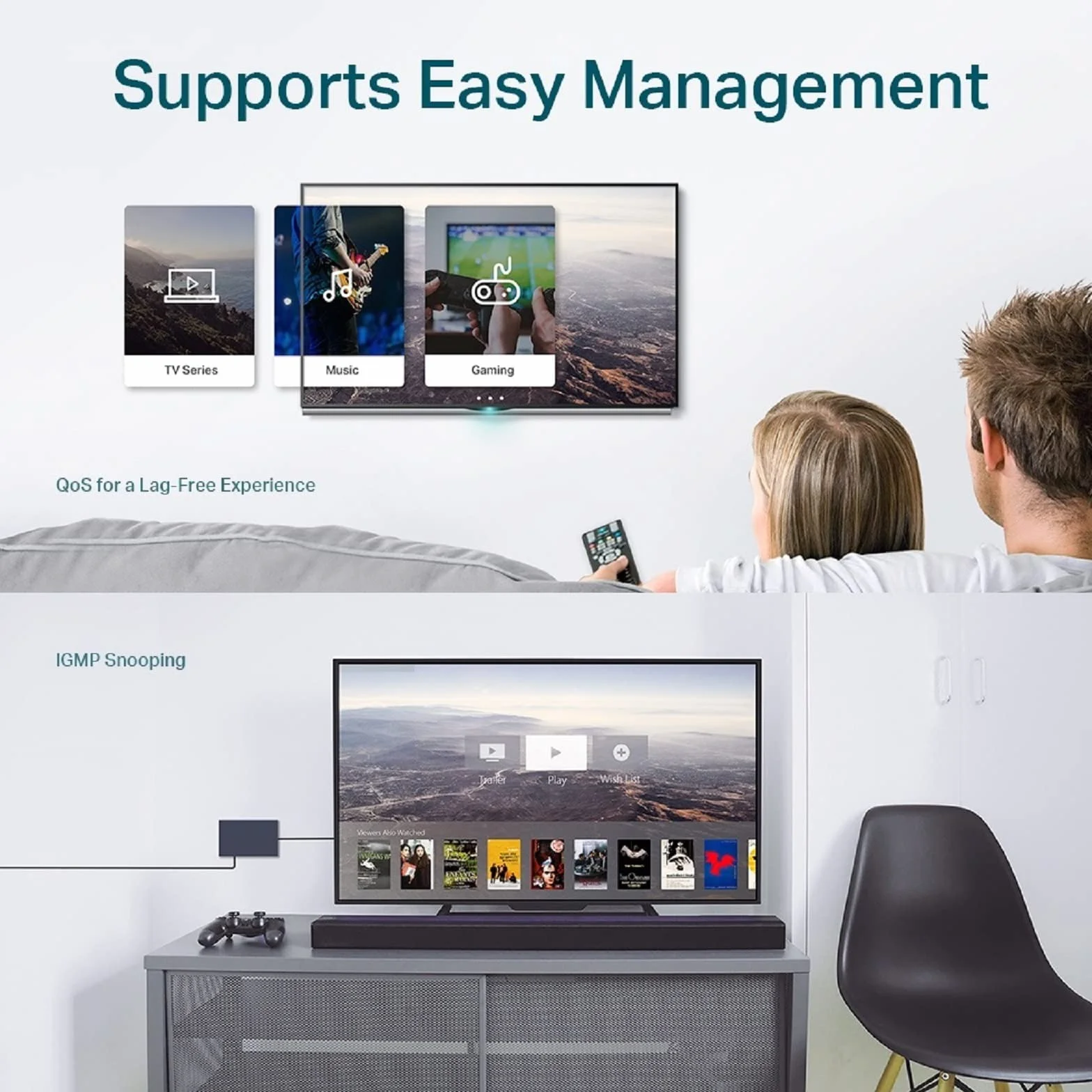 TP-Link TL-SG108E 8-portowy gigabitowy smart switch VLAN QoS IGMP metalowa obudowa