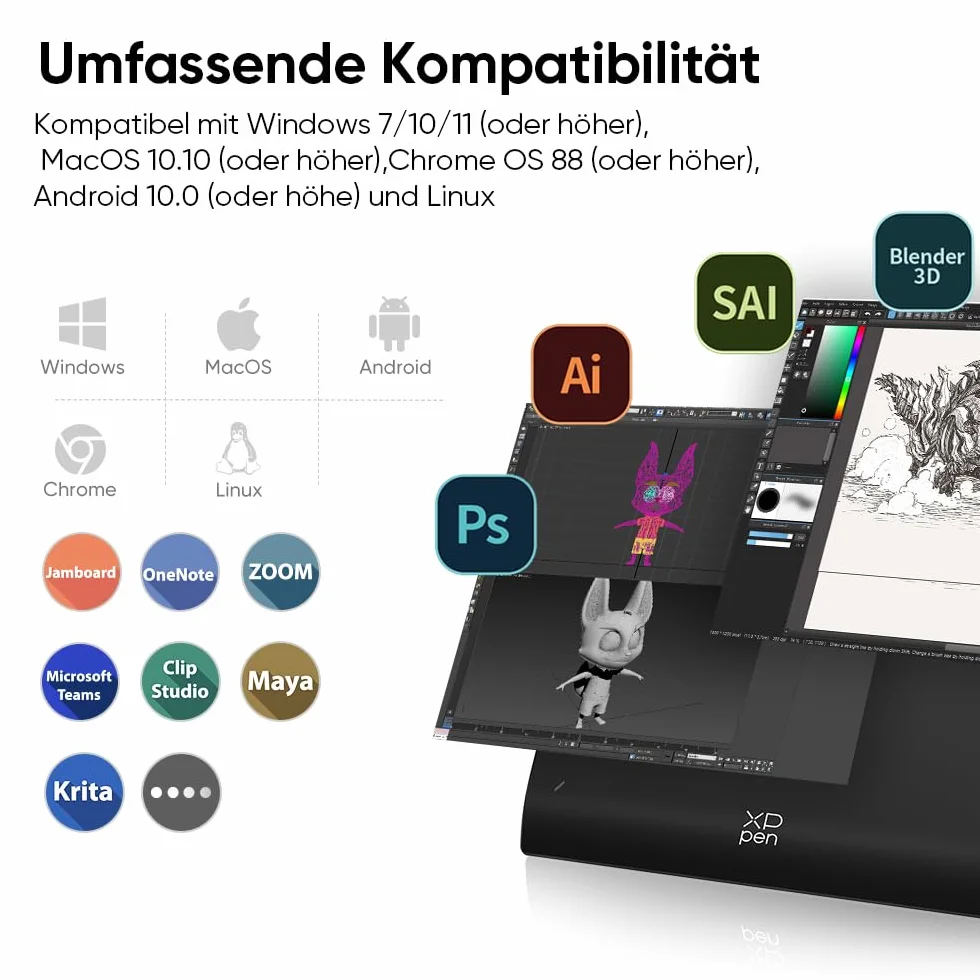 XPPen Deco Pro XLW Gen 2 tablet graficzny 16K poziomy ciśnienia Bluetooth 5.0 bez wyświetlacza