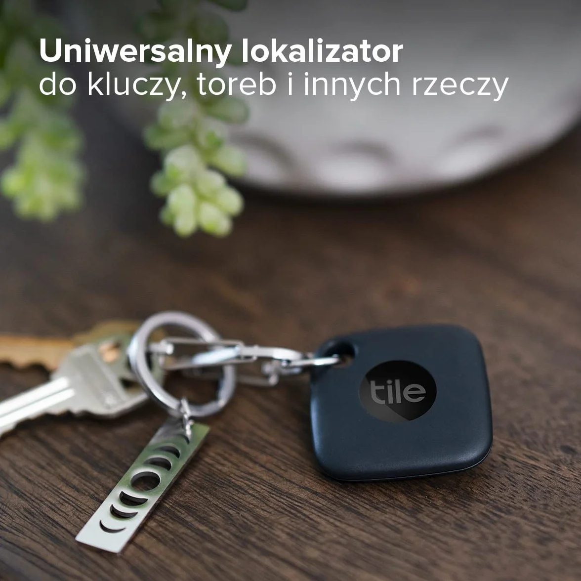 Tile Mate (2022) Lokalizator Bluetooth 1 Pak, zasięg 60m, aplikacja iOS i Android, Czarny