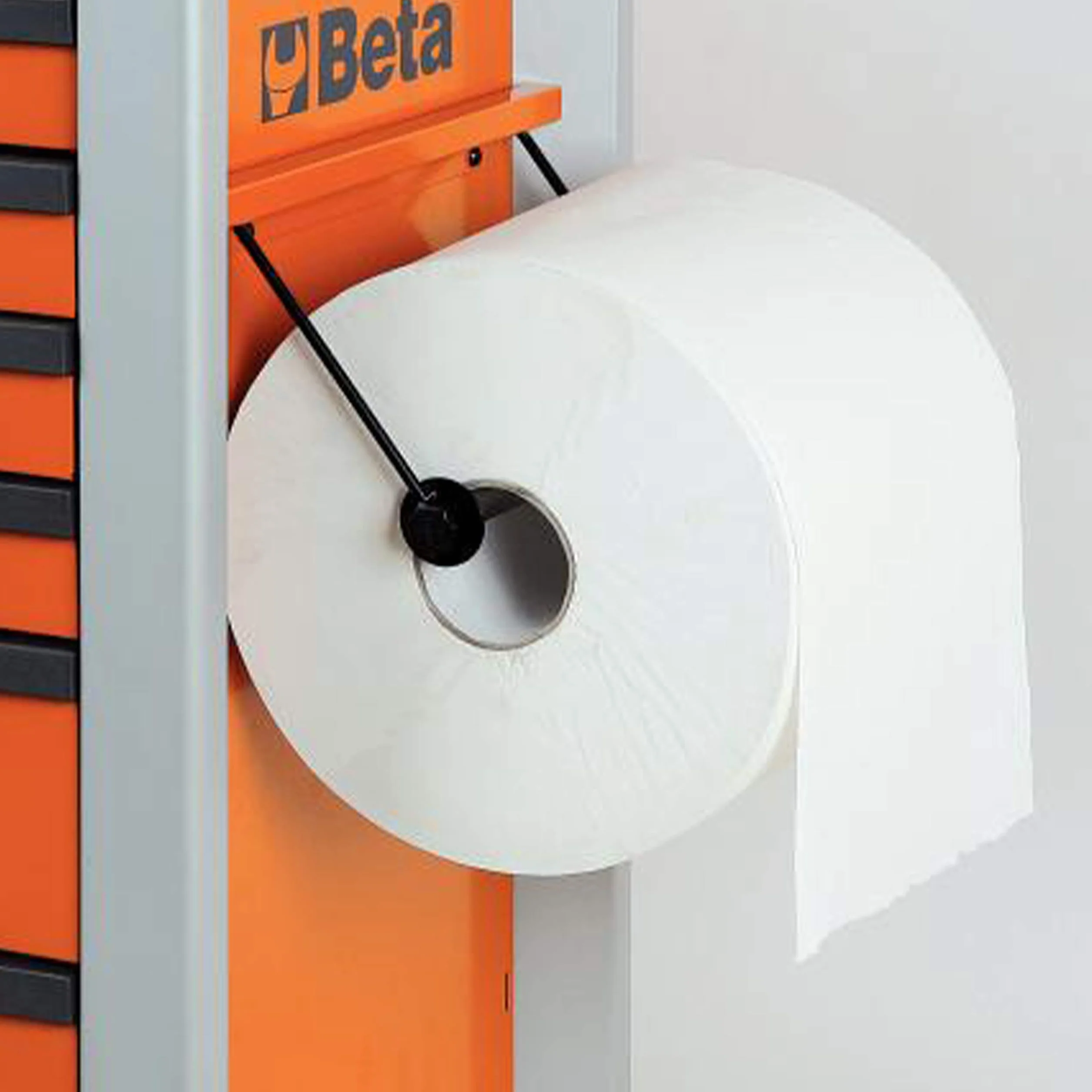 BETA C24S/7 wózek narzędziowy z siedmioma szufladami, pusty wózek warsztatowy na narzędzia (duża skrzynka na narzędzia na kółkach, z blatem roboczym ABS, z zamkiem centralnym), pomarańczowy