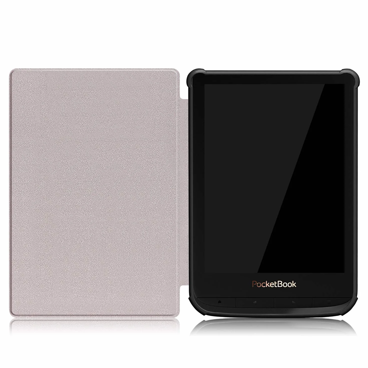 Etui z klapką ze skóry PU do Pocketbook Touch Lux 5/Touch Lux 4/Touch HD 3/Basic 4/Basic lux 3/Basic Lux 2/Colour z funkcją automatycznego wygaszenia/budzenia