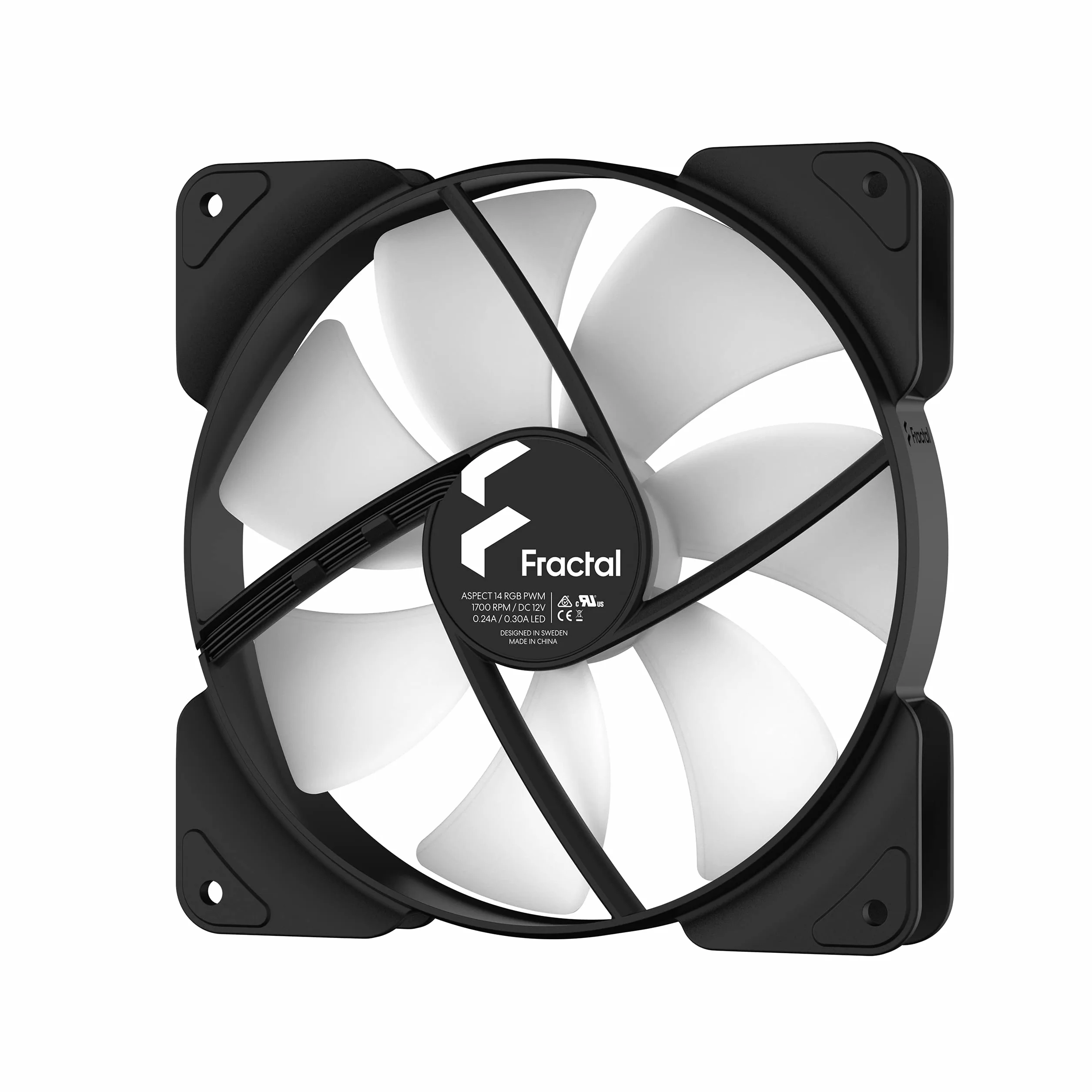 Fractal Design Aspect 14 RGB 140 mm PWM 500-1700 RPM 3-pak wentylator komputerowy