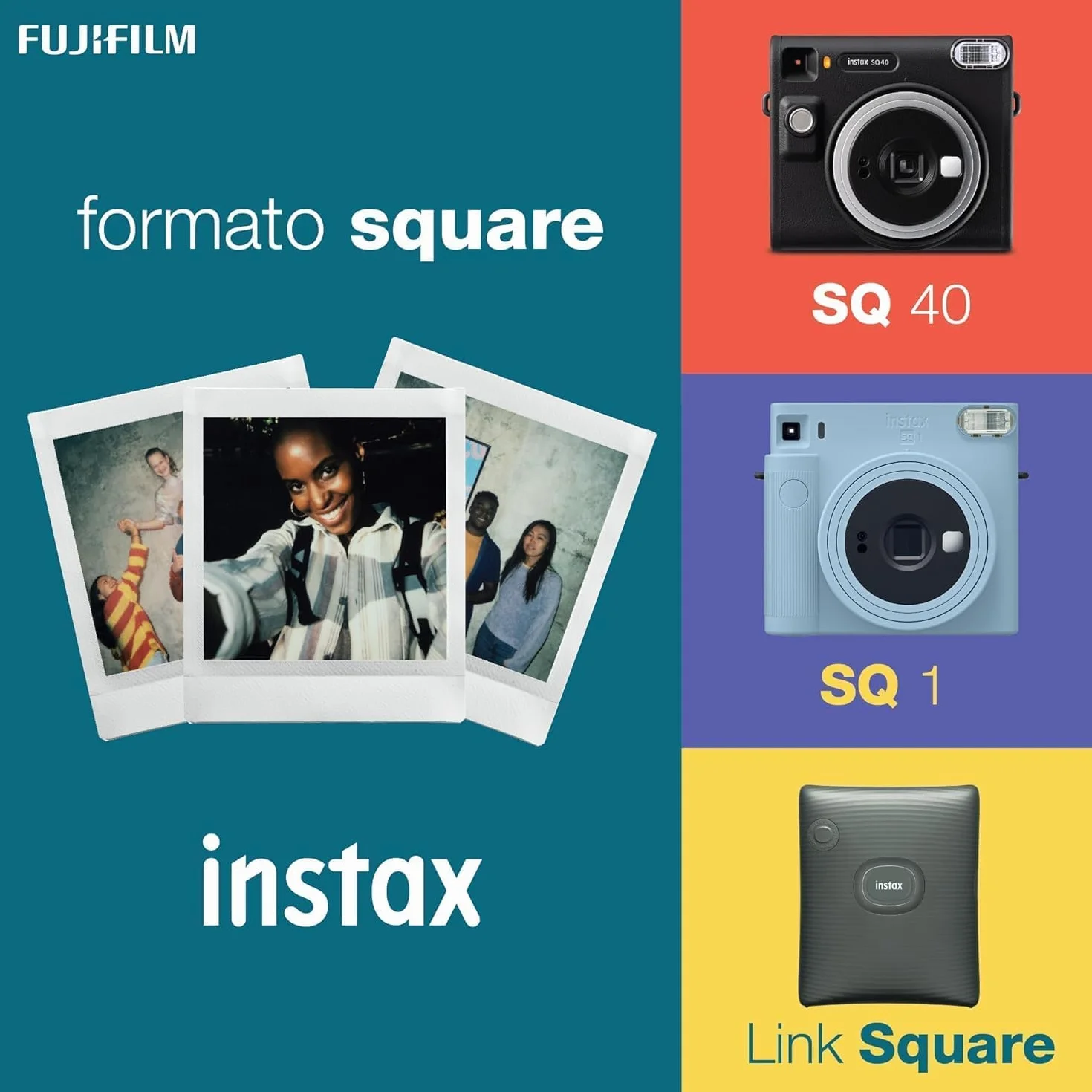 instax SQ40 aparat natychmiastowy, Black and silver