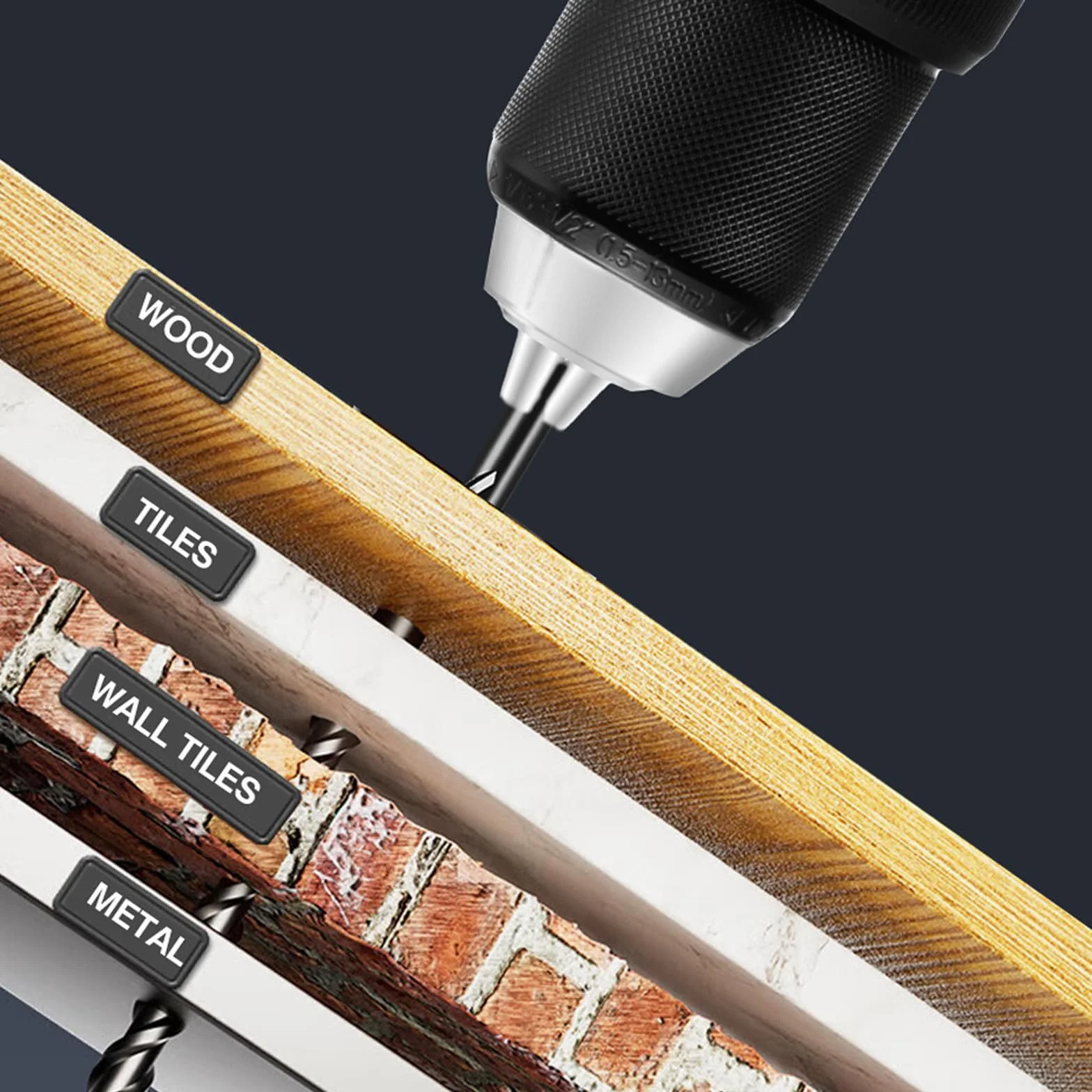 Zestaw elektronarzędzi, zestaw combo z bezszczotkową akumulatorową wiertarką udarową i wkrętarką udarową o mocy 650 NM, twardą walizkę narzędziową do wiertarki akumulatorowej M18, akumulatorową