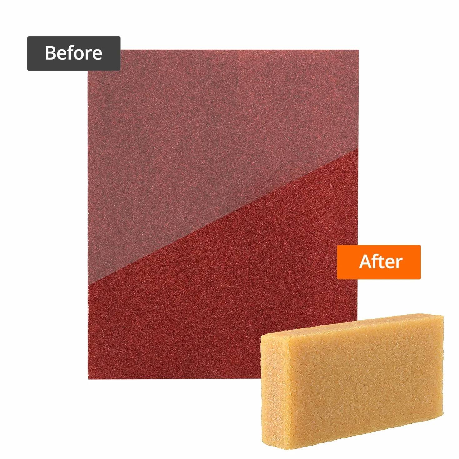 QWORK® 2 sztuki taśmy szlifierskiej blok czyszczący 150 x 75 x 25 mm do czyszczenia taśm szlifierskich i tarcz szlifierskich – wysokiej jakości kauczuk naturalny