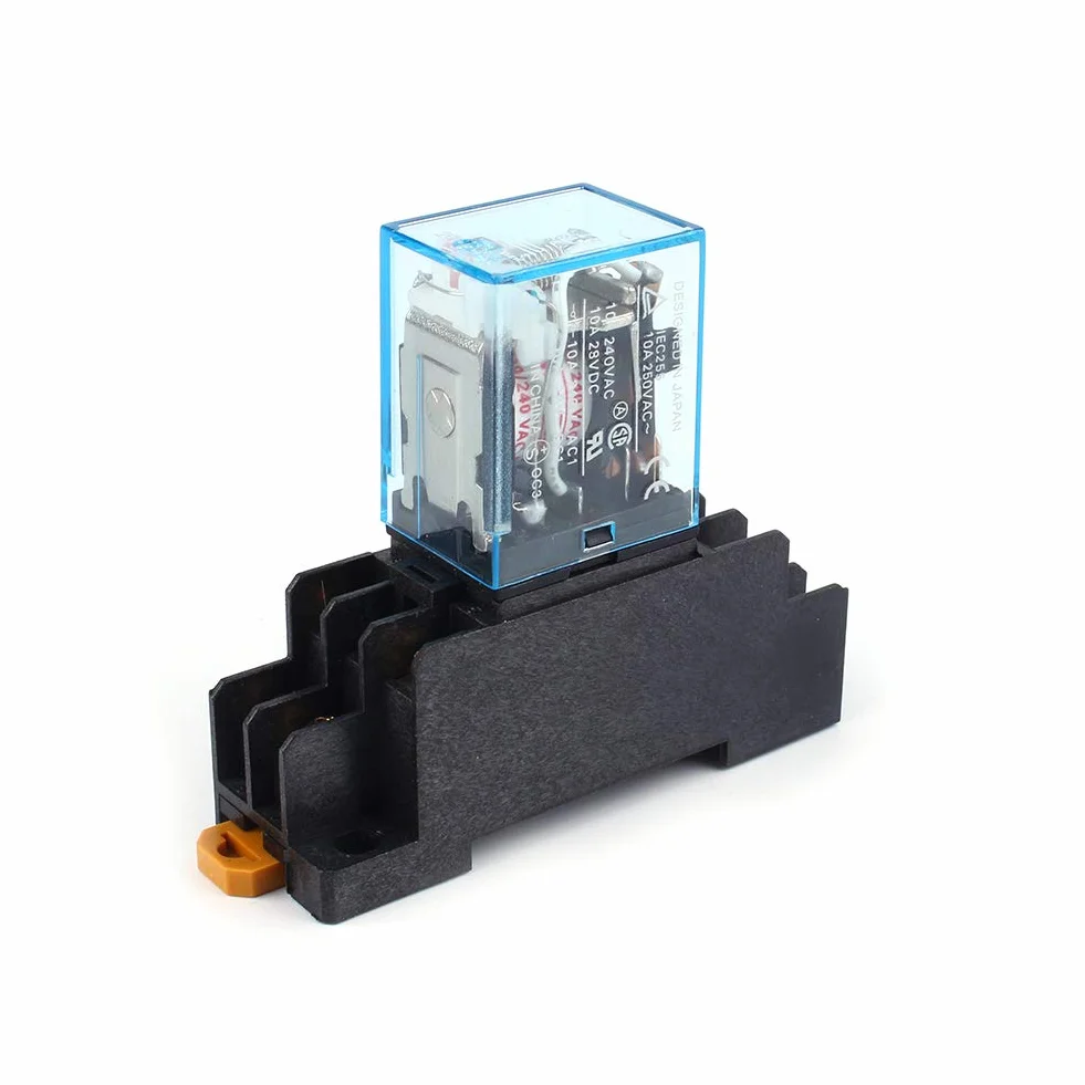 Przekaźnik mocy cewki z podstawą gniazda AC 220 V 10A DPDT LY2NJ HH62P HHC68A-2Z, do zdalnego sterowania, komunikacji, automatycznego systemu sterowania, urządzeń elektronicznych itp.