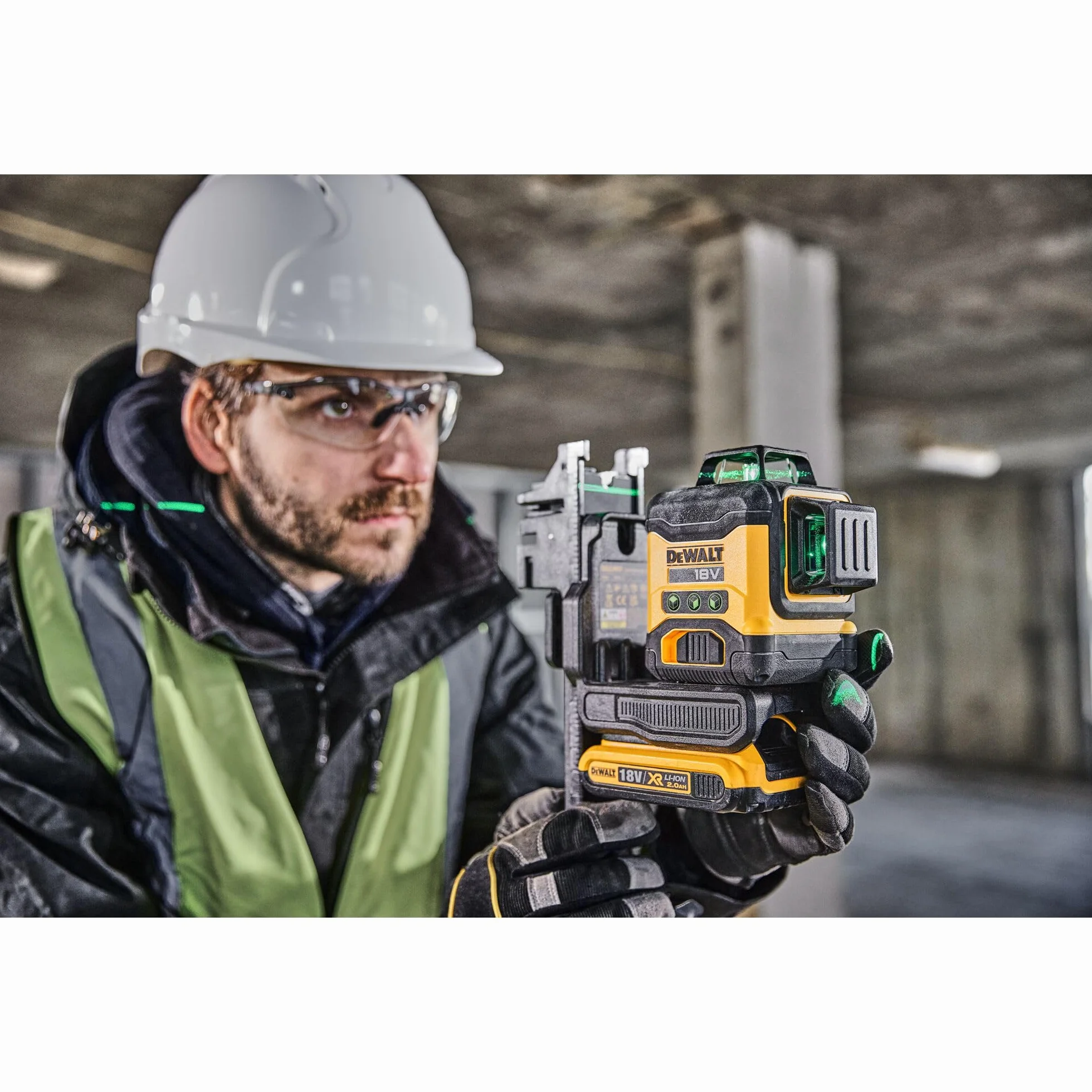 DEWALT DCLE34031N-XJ 18v Compact 3x360 zielony laser - gołe urządzenie
