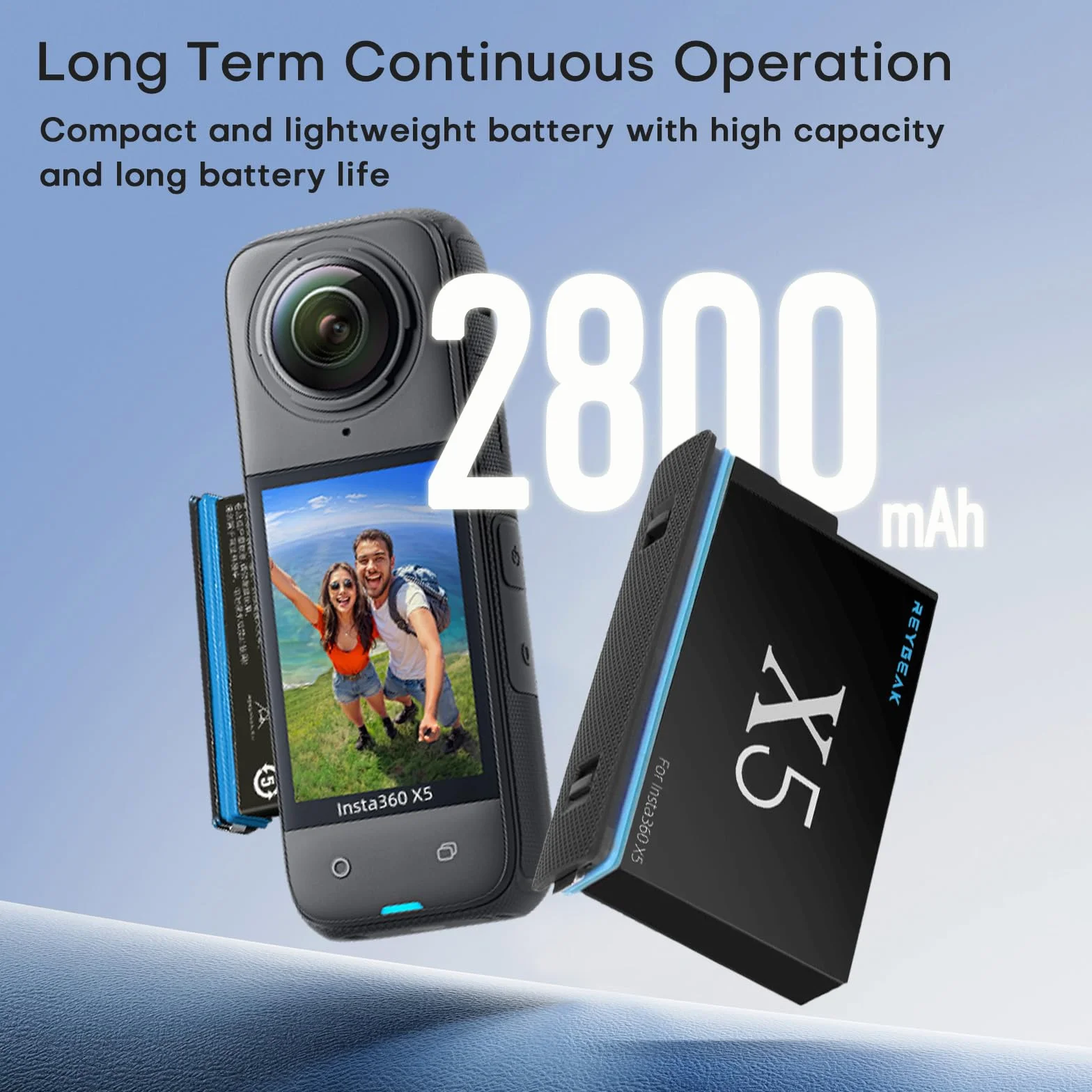 Akumulator litowy do Insta-360 X5 2 x 2800 mAh z ładowarką