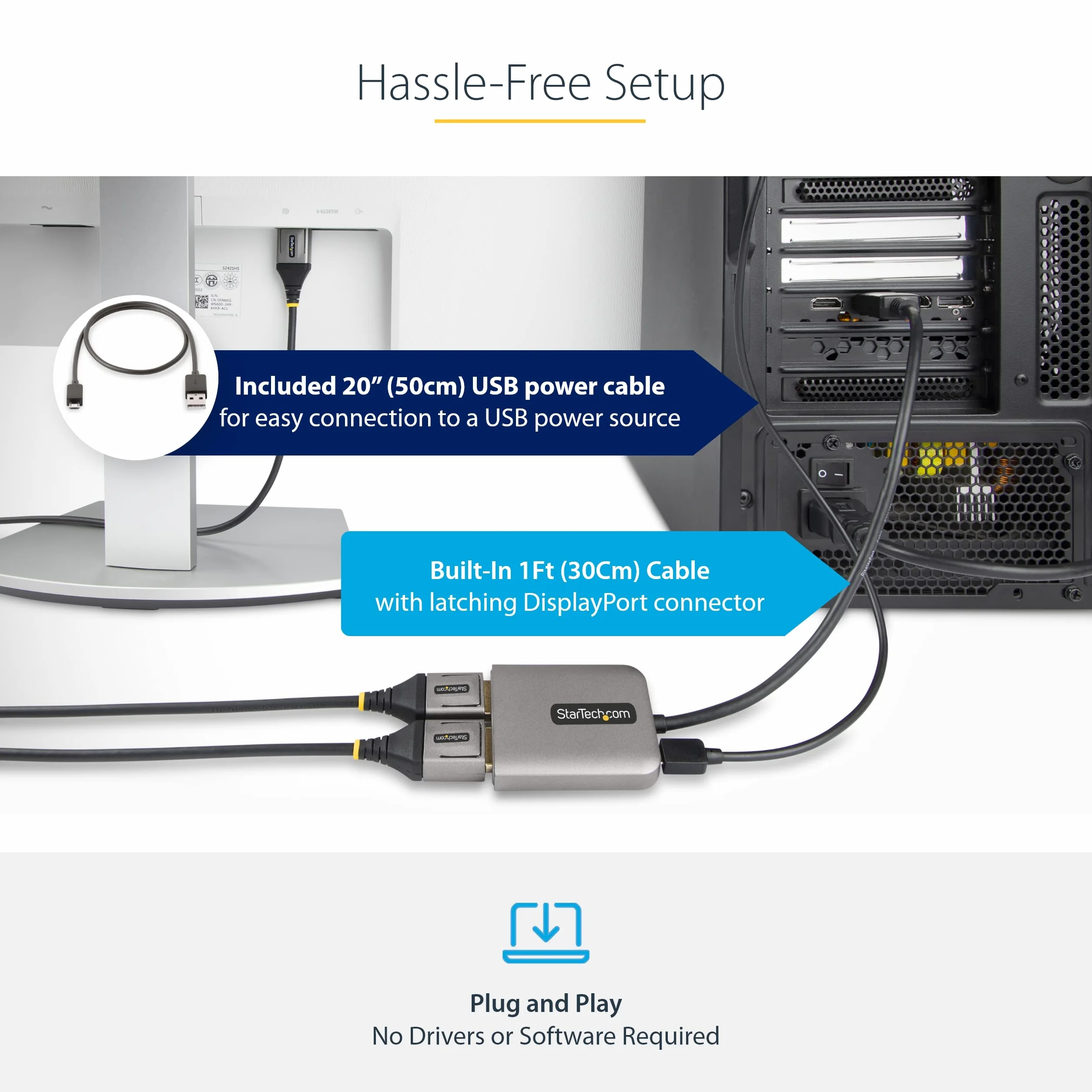 2-Port DisplayPort MST Hub
