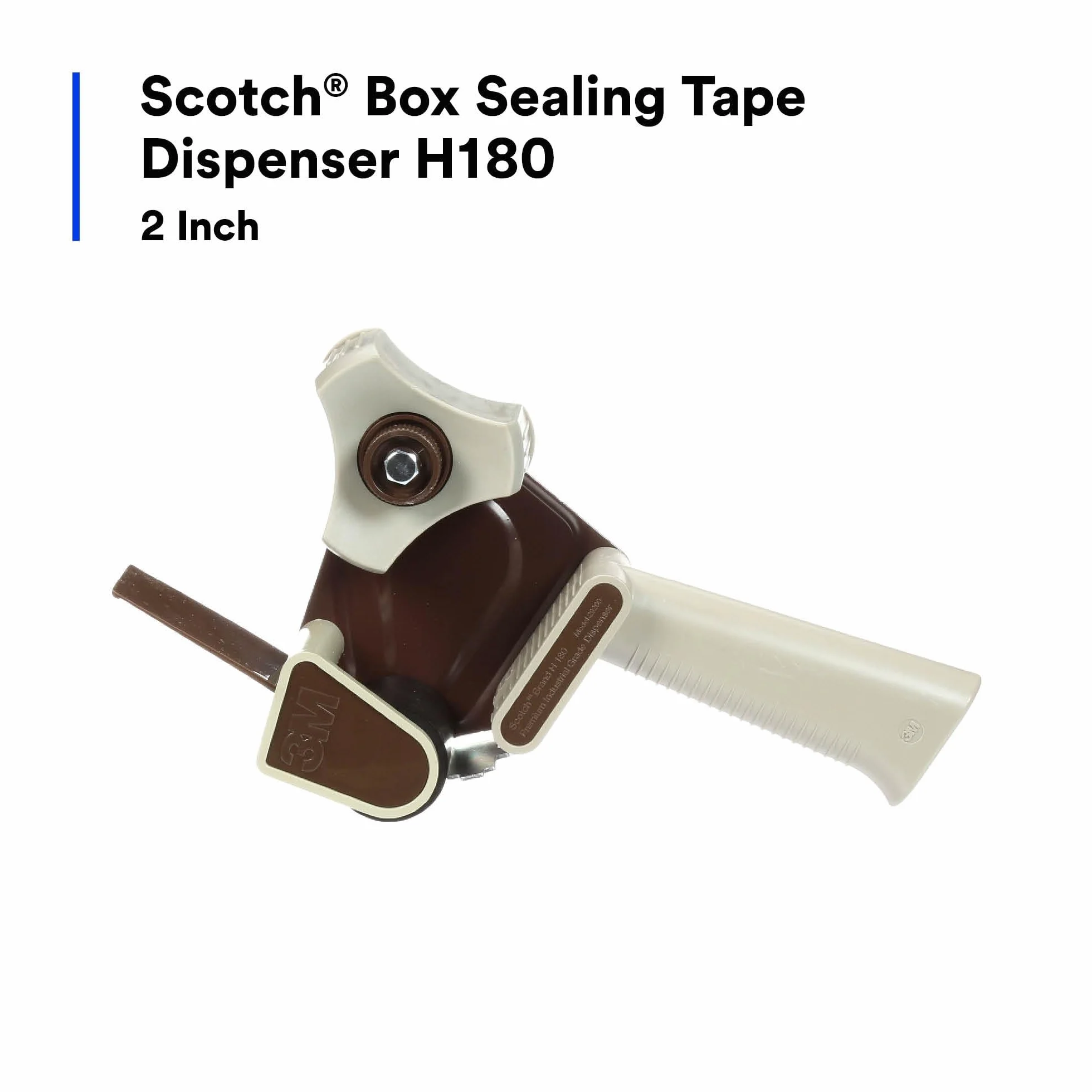 Scotch - 21200190087 H180 Przemysłowy dozownik taśmy do taśmy 5 cm - lekki i przenośny do pakowania komercyjnego, wysyłki, przeprowadzki, zamykania kartonu i pudełek, szary (19008)