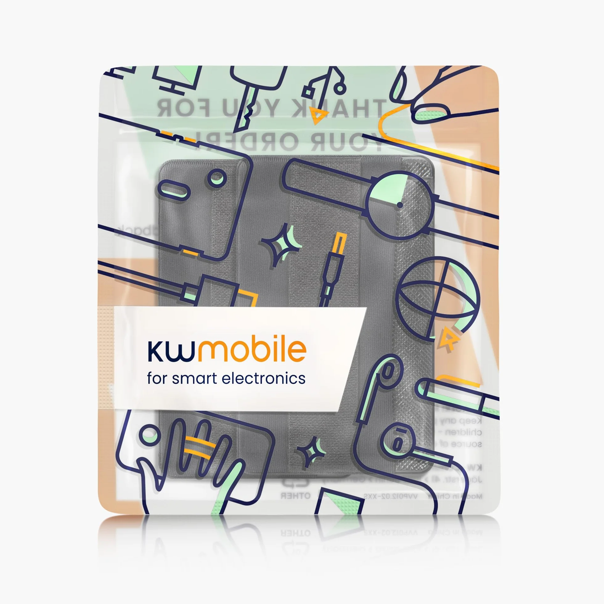 kwmobile Uchwyt na karty do smartfonów 57x90 mm na maks. 4 karty czarny