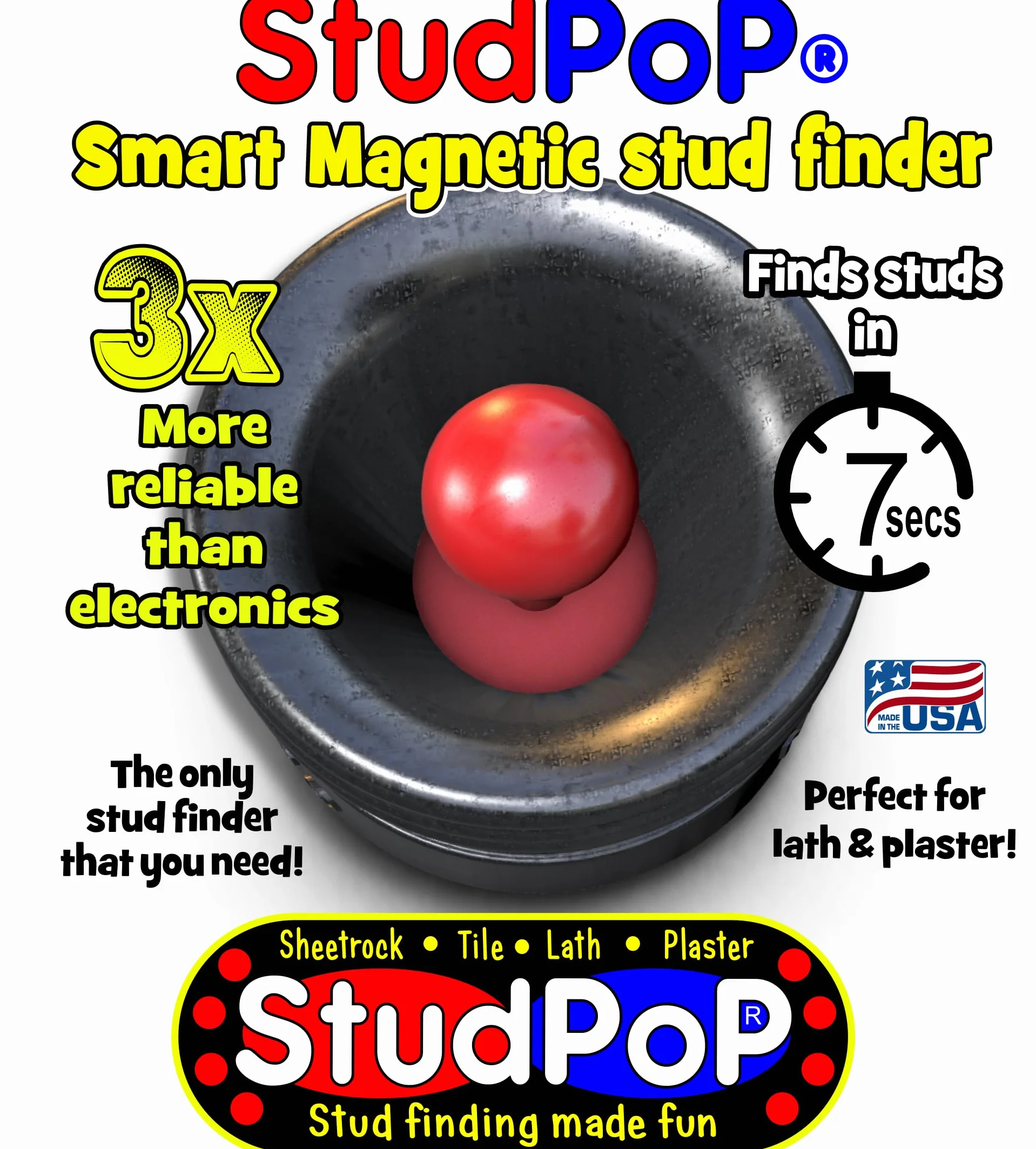 Studpop Localizador de pernos magnético.
