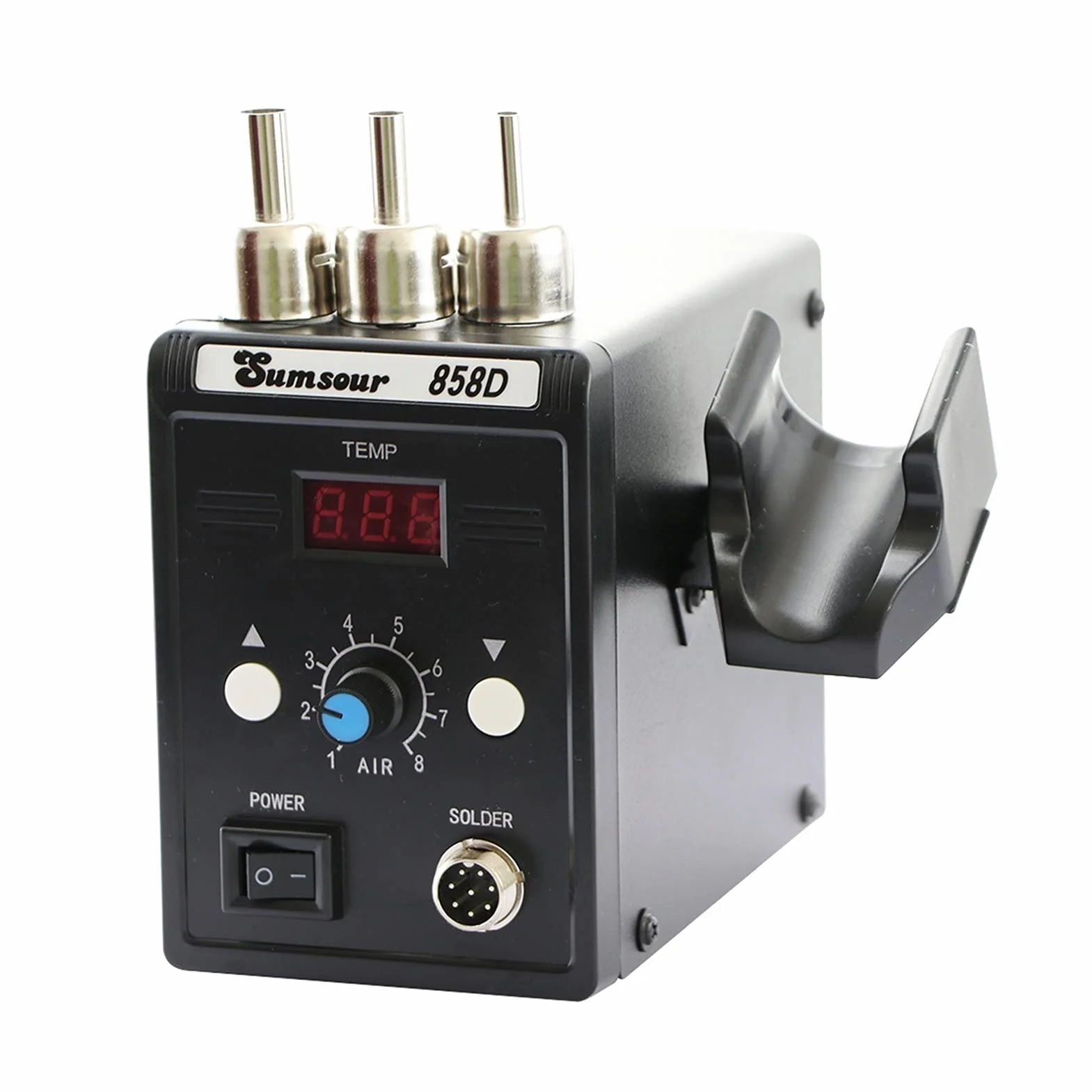 Stacja Lutownicza 858d stacja lutownicza 70 0W 110V / 220V Cyfrowy BGA SMD. Gorące powietrze Lutownia Lutownica Revorning Opetion Repailing Narzędzia(SET-1)