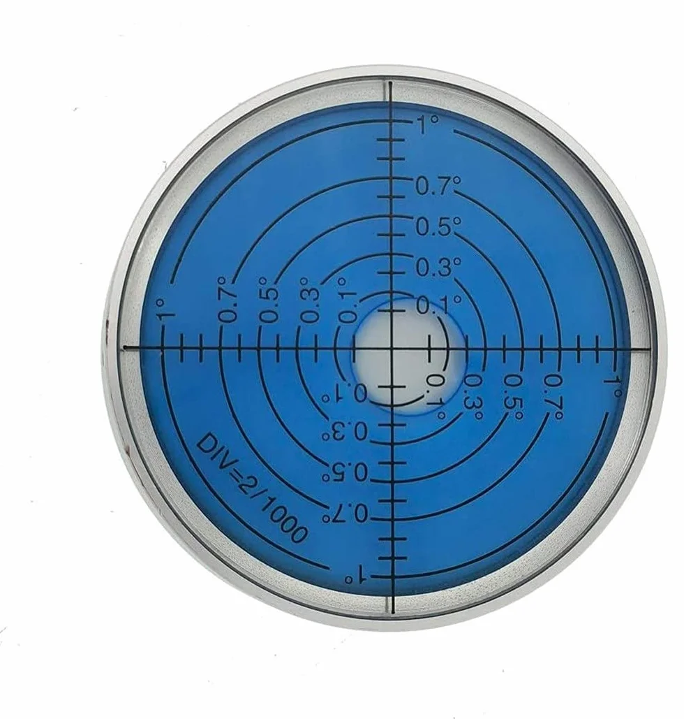 Umei Wysoka precyzja uniwersalna pozioma bańka aluminiowa powłoka poziomego nachylenia koła, wysoka precyzja 6 '/ 2 (z magnesem, świecąca) (60 x 12 mm) (niebieska woda)