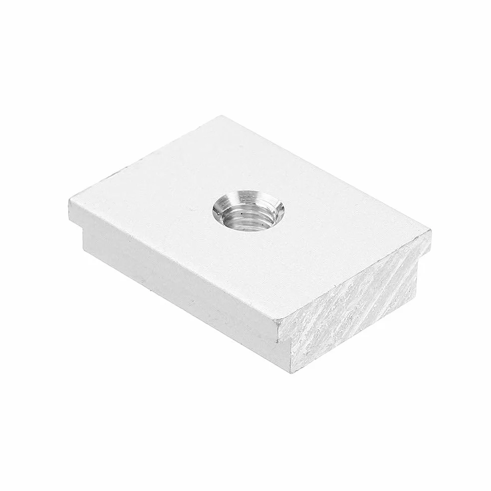 Namvo 10 sztuk nakrętek T M6, nakrętka ślizgowa T z aluminium, nakrętka ślizgowa T, z gwintem T, blok, nakrętka ślizgowa do mocowania szczelinowego, narzędzie do obróbki drewna