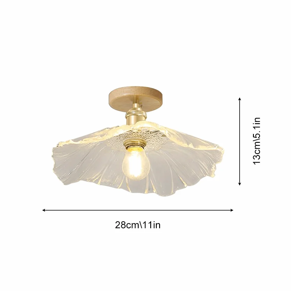 Małe Żyrandole Sufitowe Do Korytarza, Półpłaskie Lampy Sufitowe, Lampy Sufitowe Do Przejścia, Lampy Sufitowe Blisko Sufitu, Oprawy Oświetleniowe Do Ganku Wejściowego, Sypialni, 11 Cali/Kolor Drewna