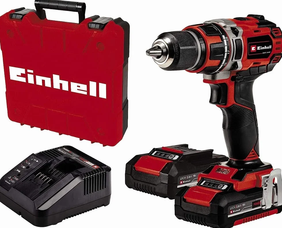 Einhell Profesjonalna wiertarka akumulatorowa TE-CD 18/50 Li BL Power X-Change & kwb Zestaw bitów do wkrętarki udarowej/udarowej