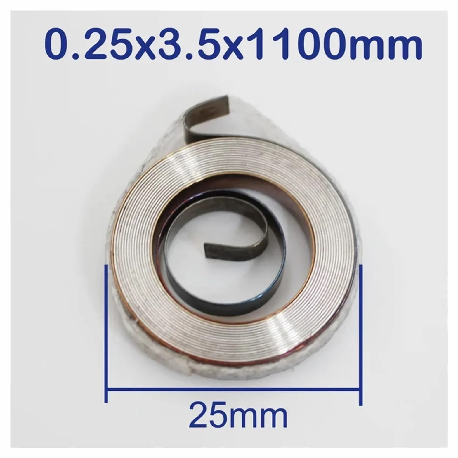 sprężyna do wiertarki stołowej， Prasa Sprężyna powrotna Płaska cewka spiralna Stal przemysłowa o stałej sile(0.5x18x12000mm 1pc)