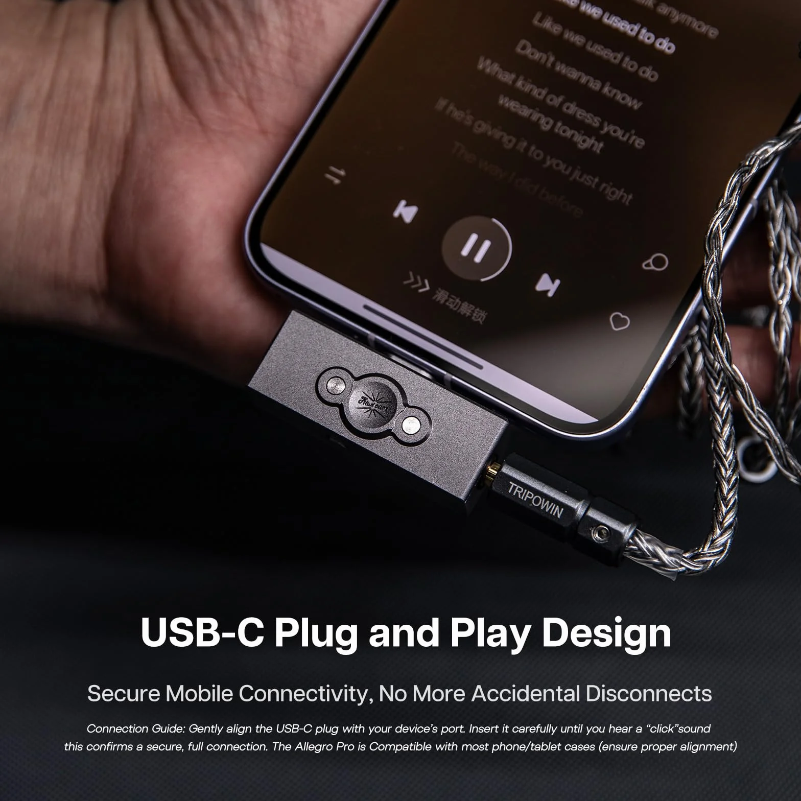 Linsoul Kiwi Ears Allegro Pro DAC/AMP Ulepszony zestaw słuchawkowy IEM, wyjście USB C do 3.5/4.4 mm Obsługa PCM do 32bit/384kHz DSD128/DSD64, Podwójne wzmacniacze ES9603 dla smartfonów/komputerów