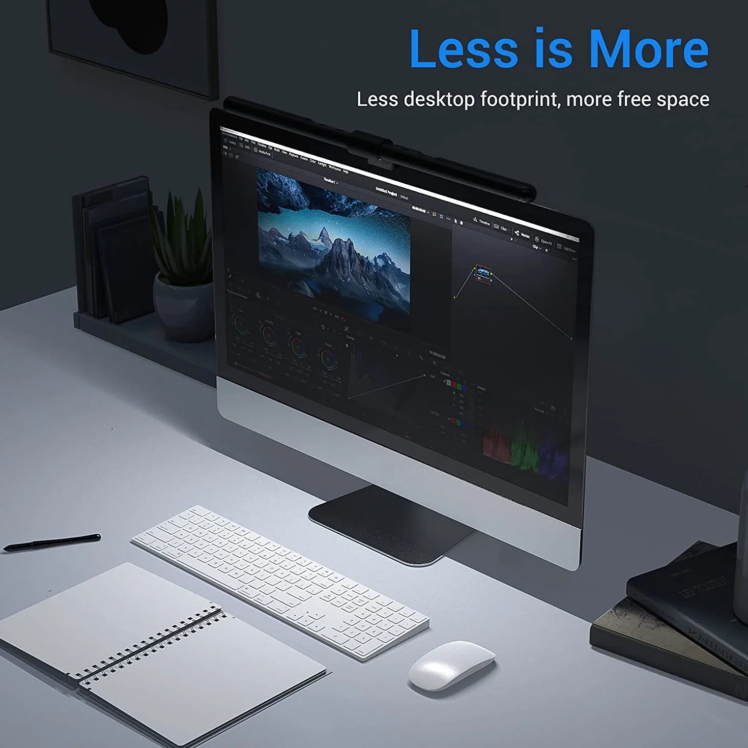 Quntis lampka LED do monitora komputerowego 22-29" Touch Control ochrona przed niebieskim światłem automatyczne ściemnianie regulacja temperatury barwowej