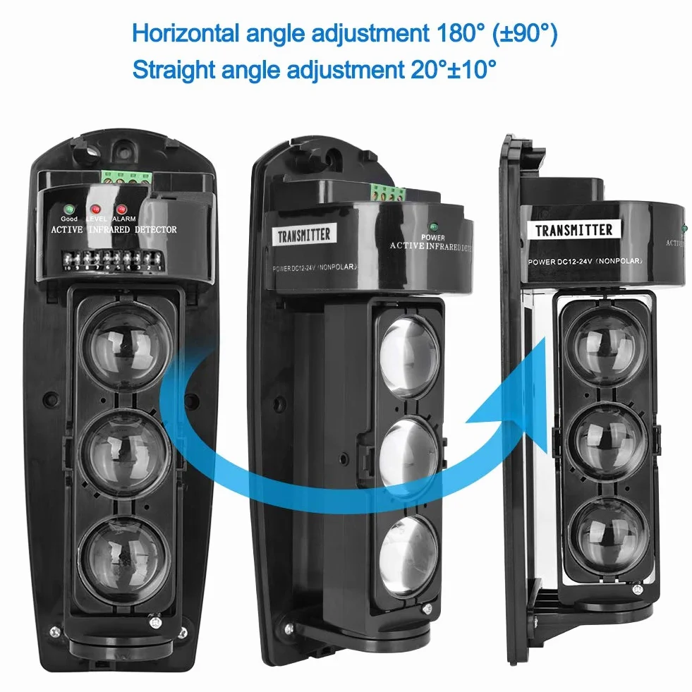 Detektory potrójnej wiązki Alarm potrójnej wiązki Fotoelektryczny detektor podczerwieni LED System bezpieczeństwa Transmisja bezprzewodowa dla systemu alarmowego w domu (ABE-50)
