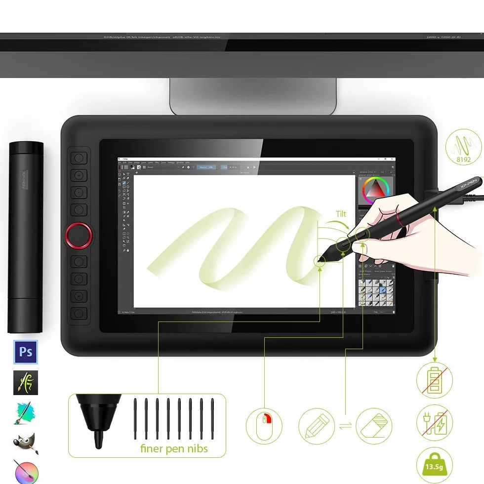 XP-Pen Artist 12 Pro 11,6-calowy tablet graficzny z wyświetlaczem