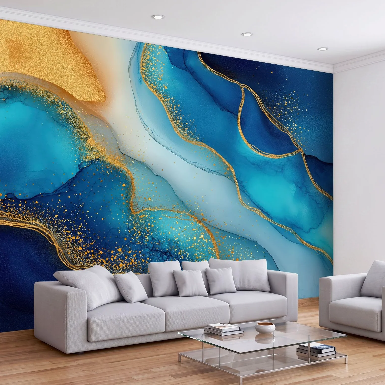 350 x 256 cm, fototapeta z włókniny, abstrakcyjny marmur i tekstura złota, do salonu, tapeta na flizelinie, efekt 3D, nowoczesna tapeta flizelinowa odporna na promieniowanie UV, tapeta ścienna