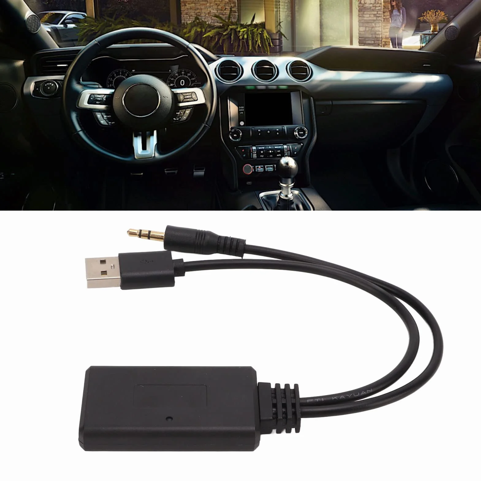 Yosoo samochodowy adapter audio Bluetooth 5.0 USB Aux