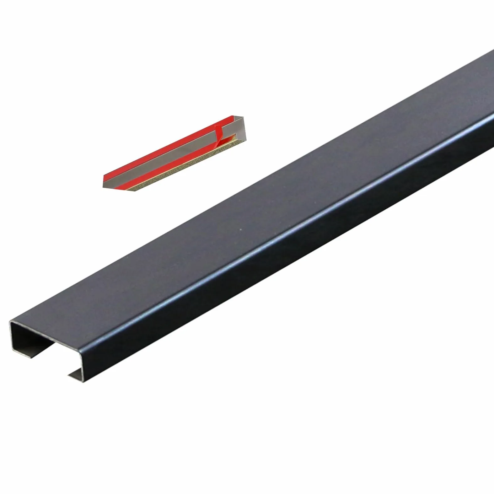 Samoprzylepna Osłona Kabli Ze Stali Nierdzewnej, Samoprzylepna, Do Narożników I Sufitów, Wielokolorowa, Wiele Rozmiarów(Czarny-1M-(16X9Mm))
