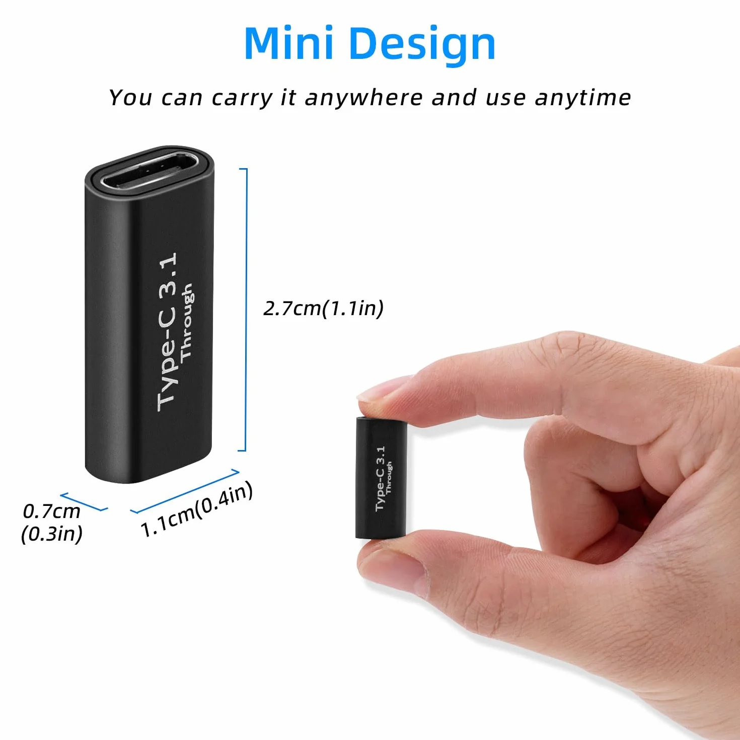 Mcbazel złącze USB C 3.1 adapter gniazda na gniazdo OTG 4K 10 Gbps