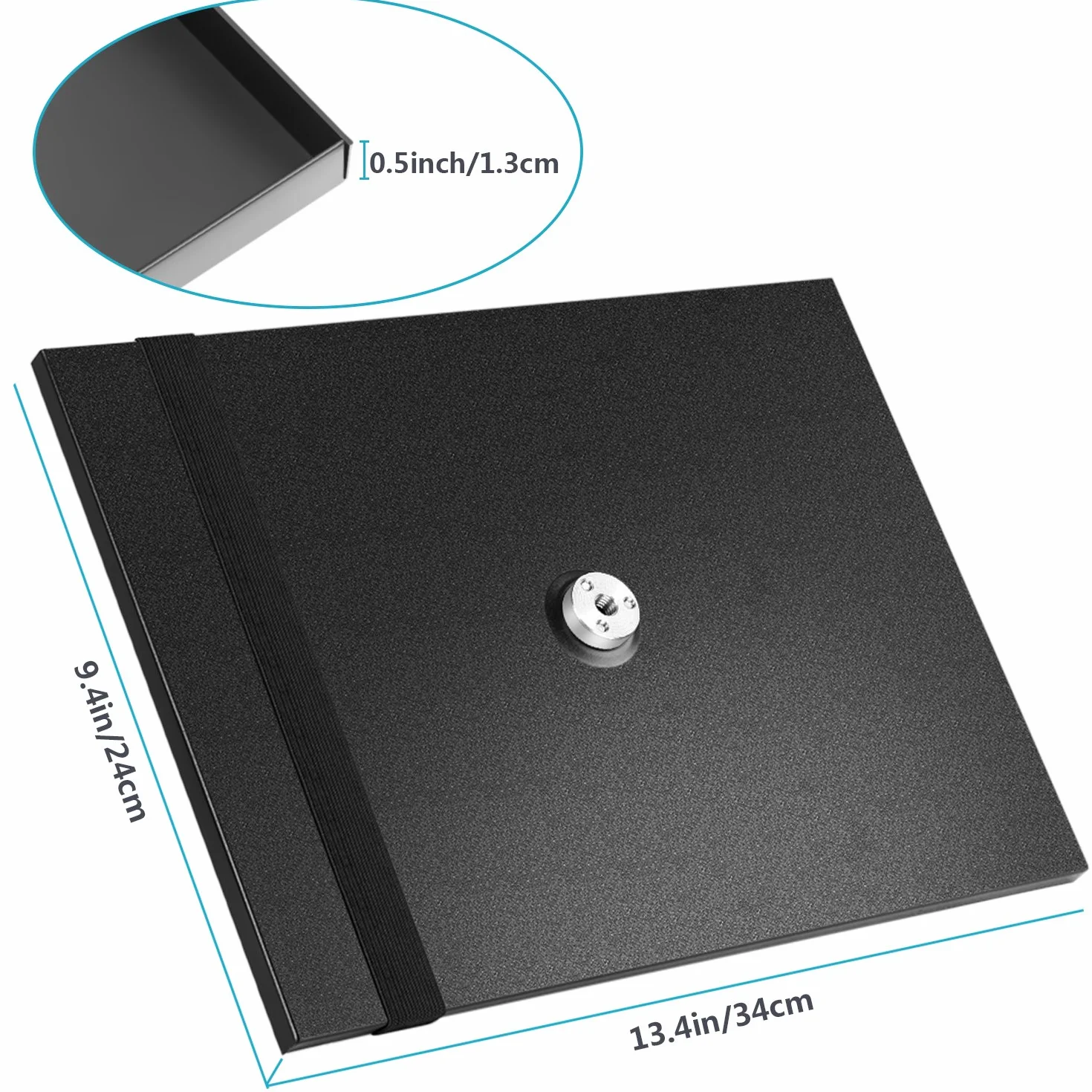 Neewer Uchwyt na projektor i laptop, metaliczny, czarny, 34 * 24 * 1.3cm, do prezentacji, sceny, sal wykładowych i konferencyjnych