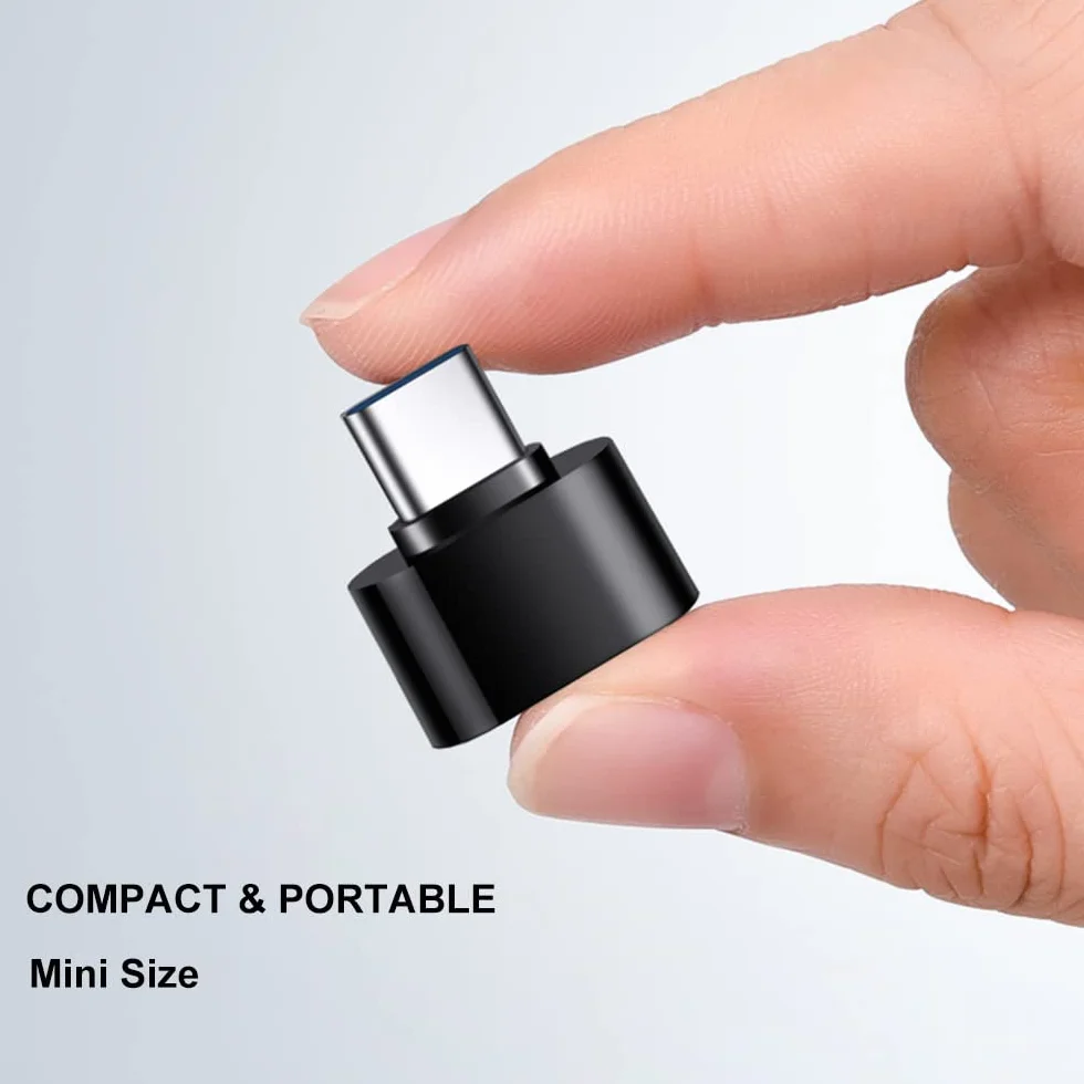 Adapter USB C na USB 3.0 OTG 4 Sztuki, Kompatybilny z MacBook iPhone 17/16/15 iPad Samsung Galaxy S25 S24 S23 A56 A36 A16, Czarny