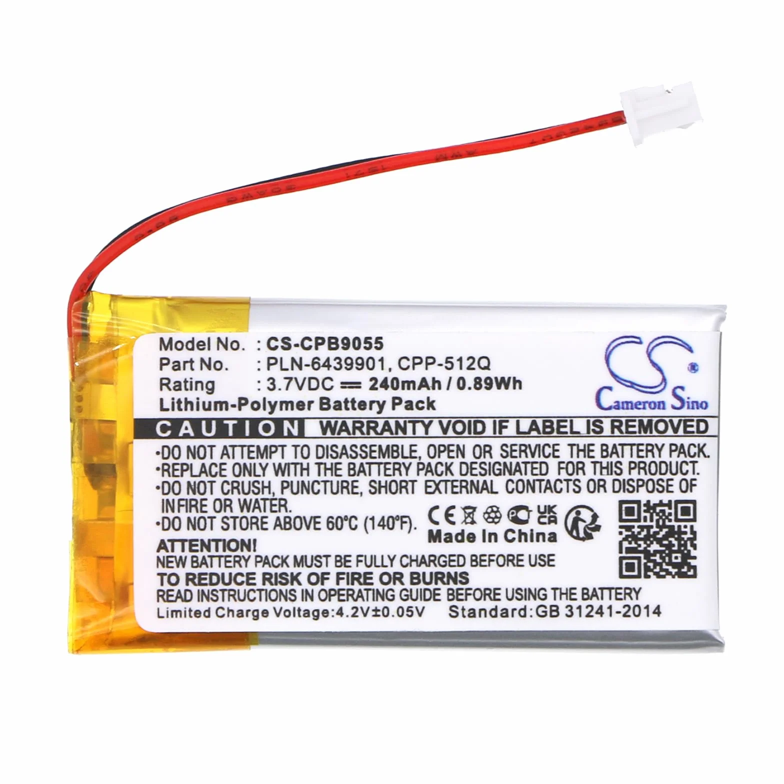 Plantronics 65358-01 Bateria Li-poly 3.7V 300mAh kompatybilny