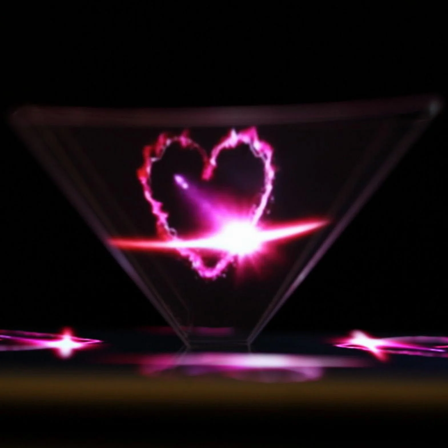 Hologram projektor piramida wyświetlacz 7 x 7 x 4 cm