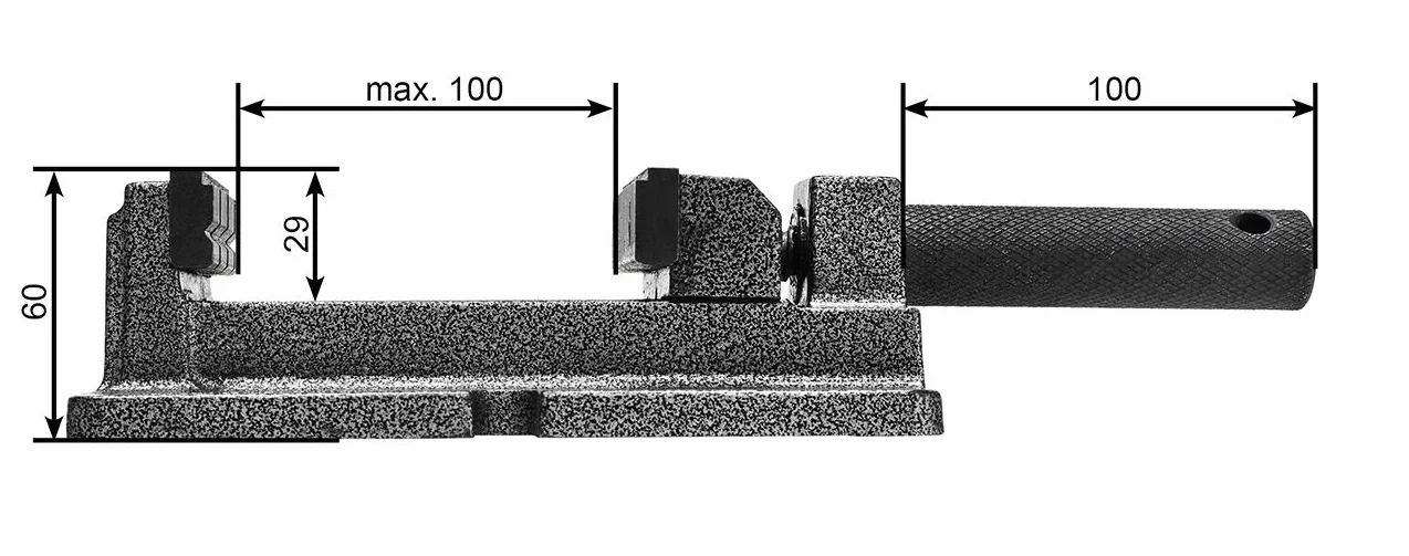 WABECO Imadło maszynowe, 100 mm, imadło do wiertarki, stół warsztatowy, imadło