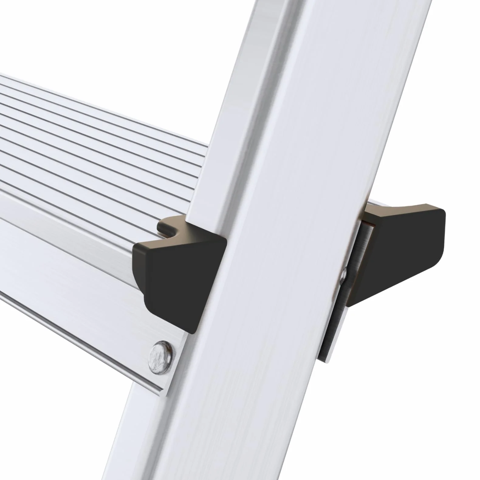 Drabina aluminiowa - Drabina 5-stopniowa - Drabina domowa - Dwustronna do domu, warsztatu i ogrodu – Wodoodporna, stabilna, antypoślizgowe nóżki – Nośność 120 kg,