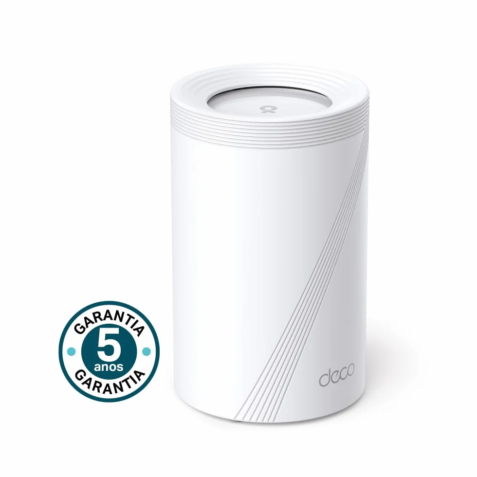 TP-Link Deco BE65 (1-Pack), Mesh Router WiFi 7 BE9300, Trójzakresowy 2.4GHz/5GHz/6GHz, 4× Porty 2.5G, AI do bezproblemowego roamingu, Niskie opóźnienia, HomeShield, Współpracuje z Alexa, Biały