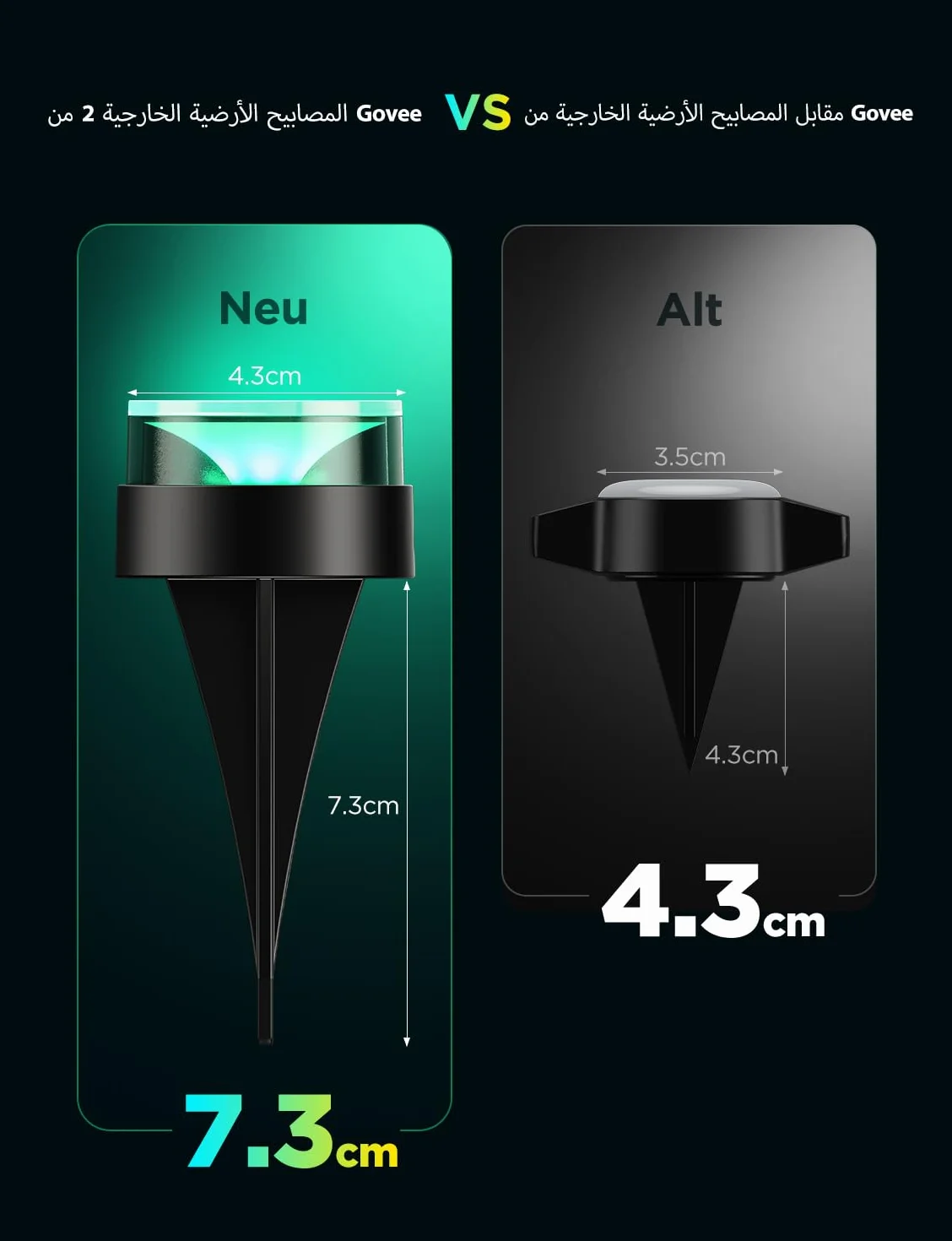 Govee Lampy podłogowe na zewnątrz, 15 m, wodoszczelność IP67, reflektor podłogowy, RGBIC z ciepłą bielą, 15 sztuk, sterowanie za pomocą aplikacji, oświetlenie chodnika z 63 trybami scenerii,