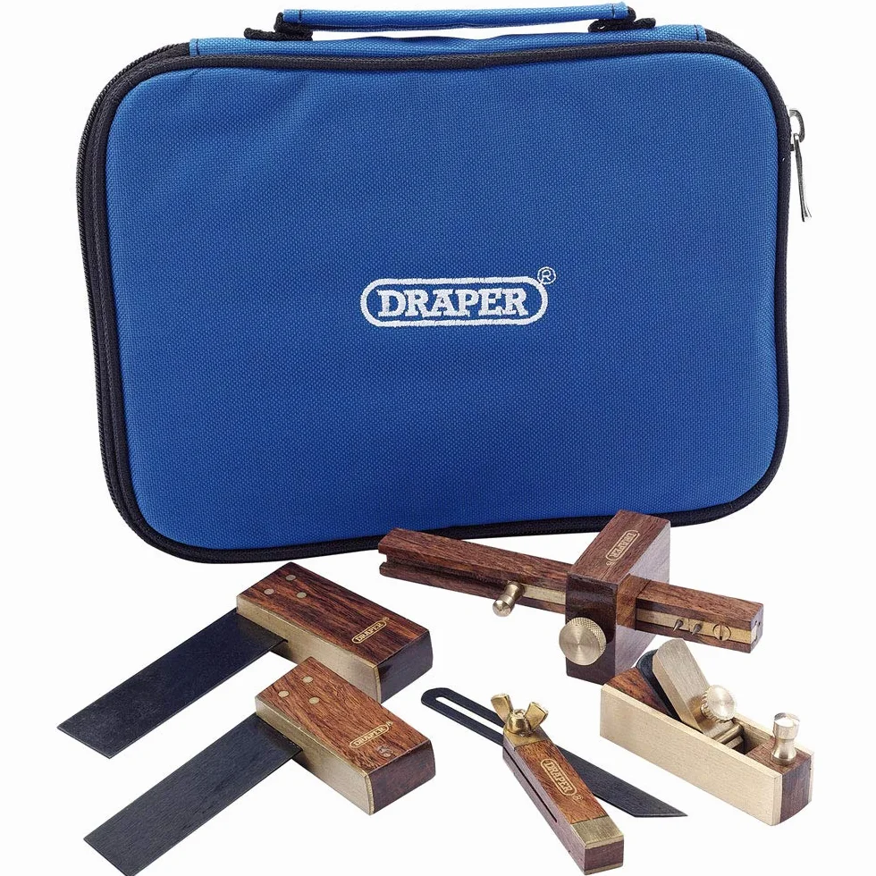 Draper 32272 Mini zestaw stolarski, stal stopowa, 5 sztuk, niebieski