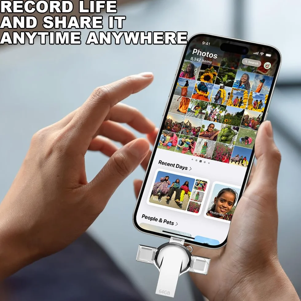 Pendrive USB 256 GB metalowy OTG do iOS Android PC pamięć flash