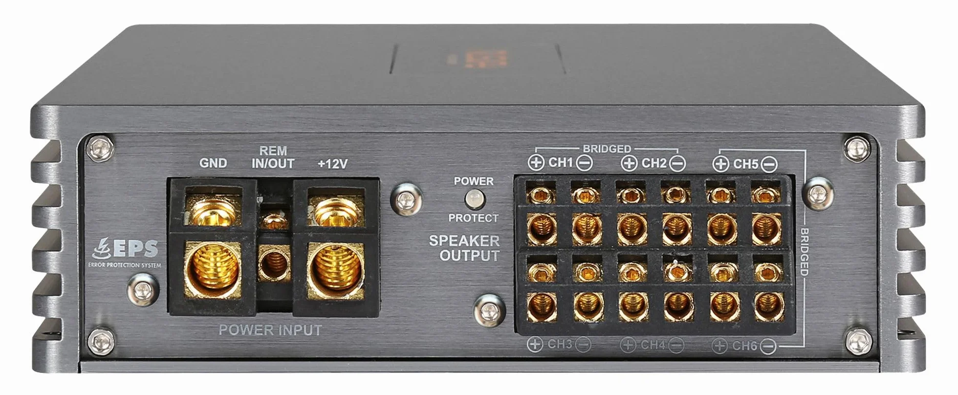 MUSWAY SIX100 6-kanałowy wzmacniacz klasy D Car-Hifi 1080 W RMS pilot zdalnego sterowania